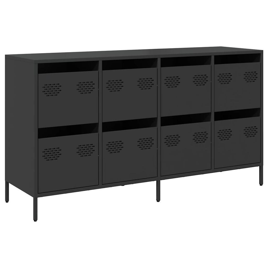 vidaXL Sideboard Sideboard Schwarz 135x39x73,5 cm Kaltgewalzter Stahl (1 St günstig online kaufen