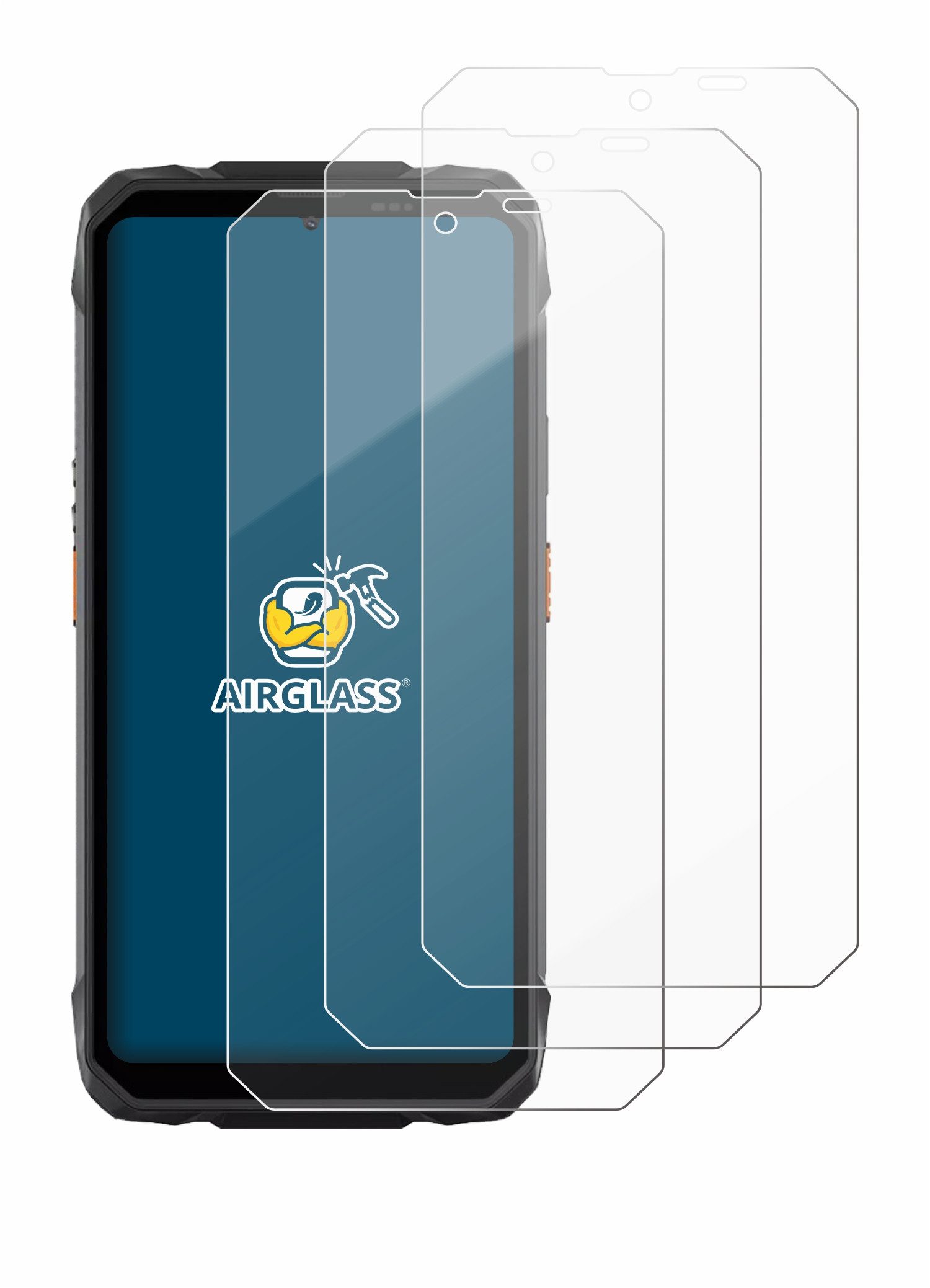 BROTECT Displayschutzglas Folie für Blackview Rock 1, 3 Stück, Schutzfolie Glas Panzer Display Schutz klar