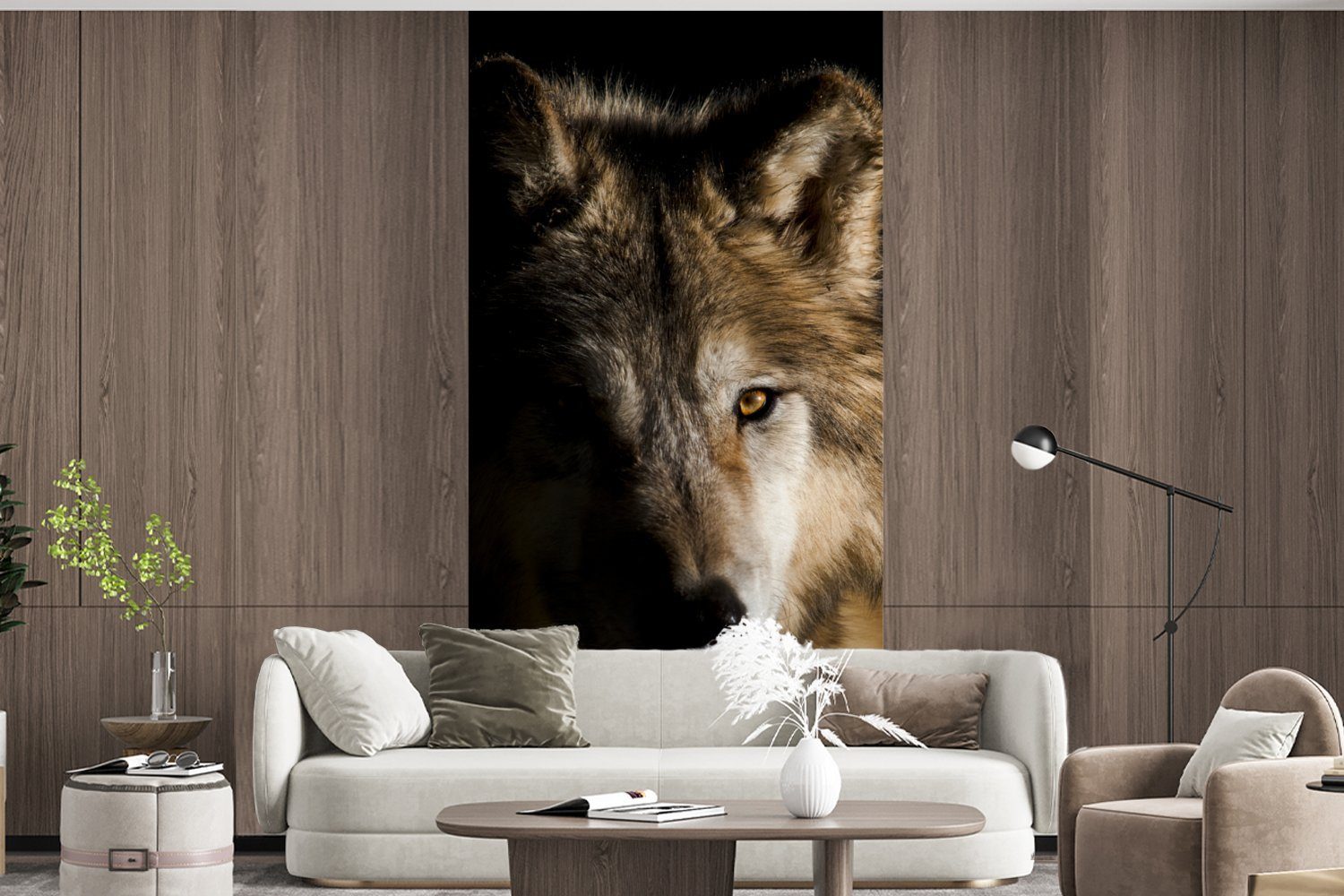 Vliestapete Polarwolf, MuchoWow Matt, für Küche, Schlafzimmer St), (2 Fototapete Wohnzimmer Fototapete bedruckt,