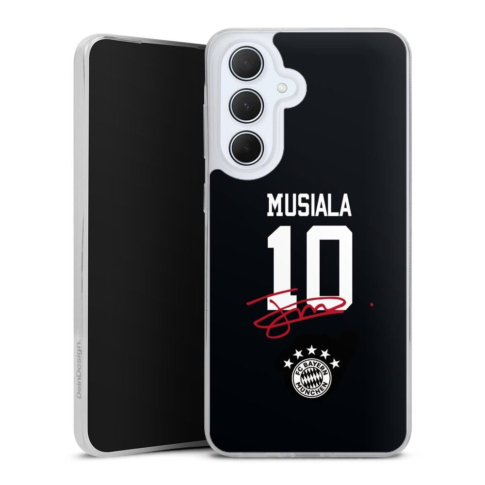 DeinDesign Handyhülle FC Bayern München Jamal Musiala FCB Musiala 10, Samsung Galaxy A36 5G Slim Case Silikon Hülle Ultra Dünn Schutzhülle
