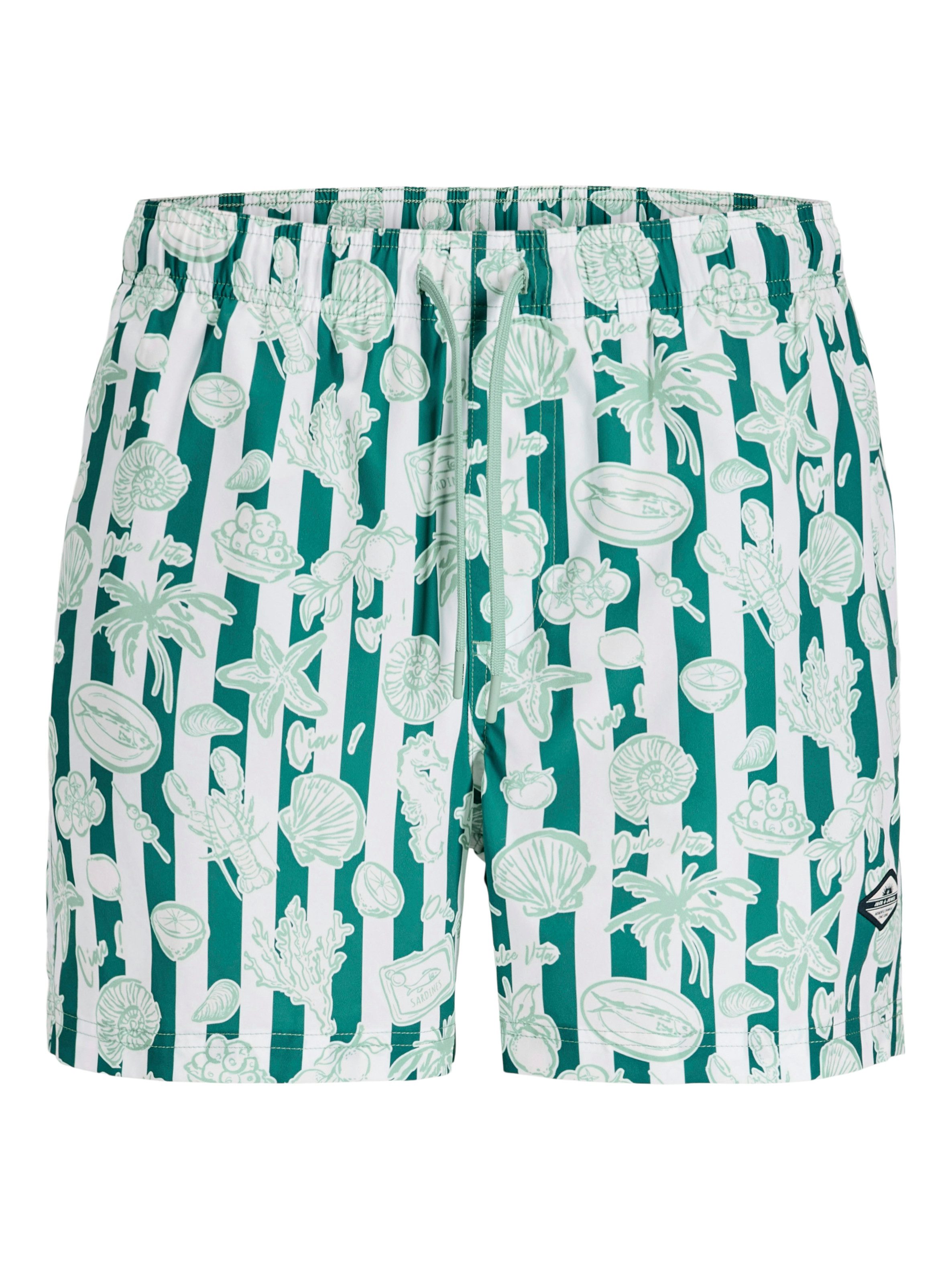 Jack & Jones Badeshorts JPSTMAUI VIBES NOVELTY AOP SWIM SHORT SN Kunstfaser
