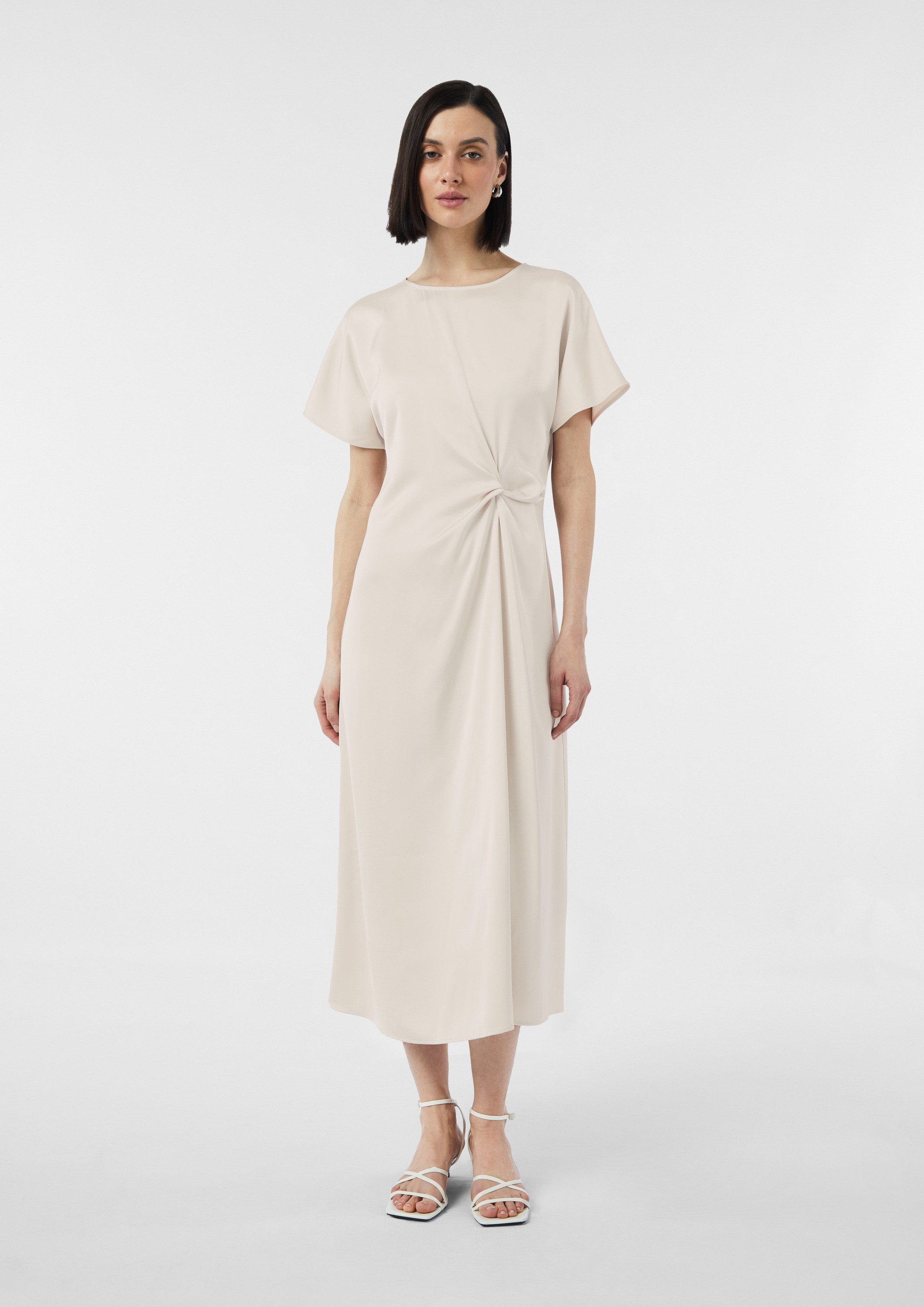 comma Midikleid Kleid Fließendes Satinkleid mit günstig online kaufen