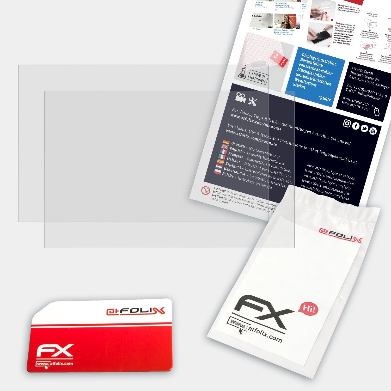 atFoliX Schutzfolie für Panasonic ToughPad FZ-G1, (2 Folien), Entspiegelnd  und stoßdämpfend