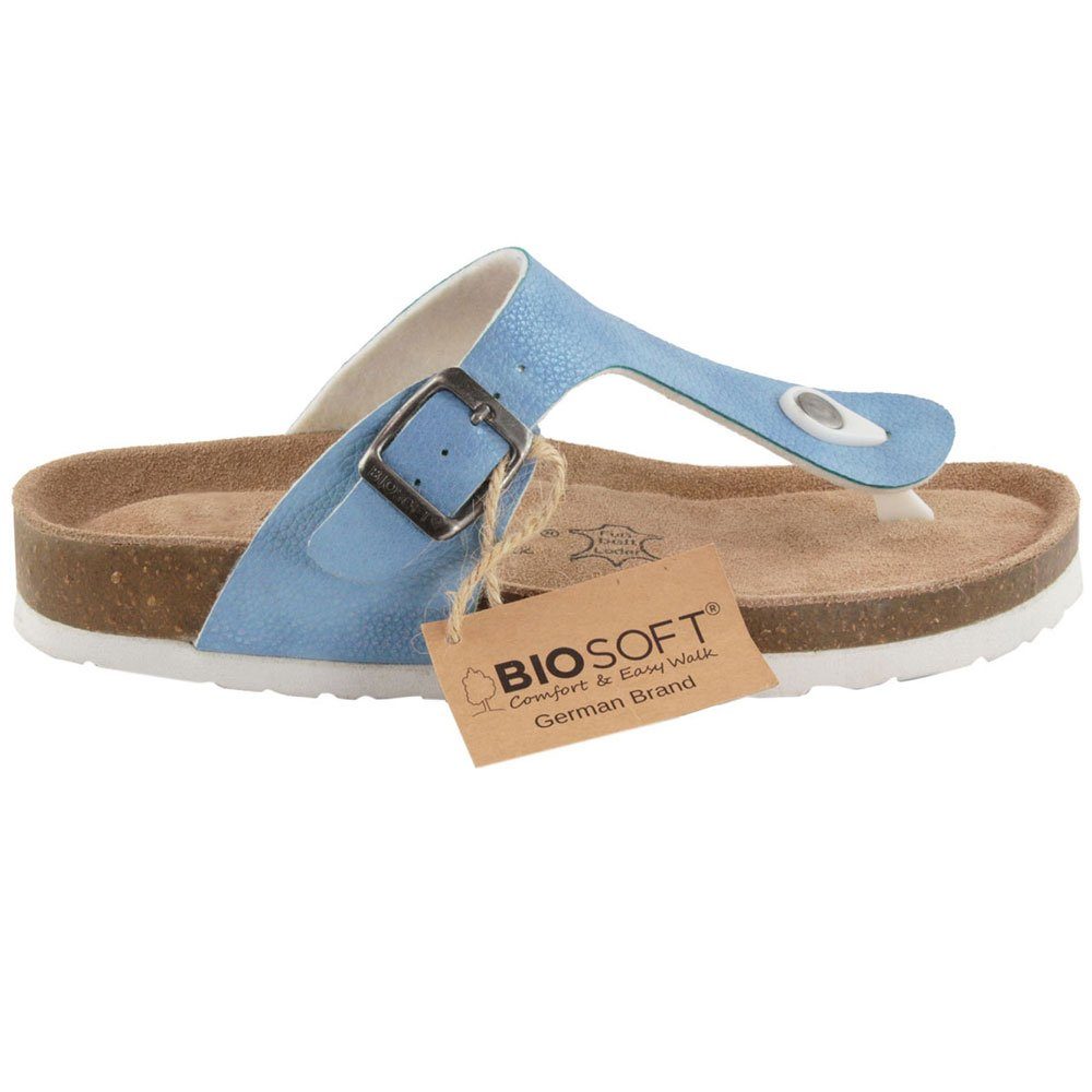 Biosoft Comfort 37 Größe LAURA Sandalen Sandale & Walk Damen - Blau Easy 43