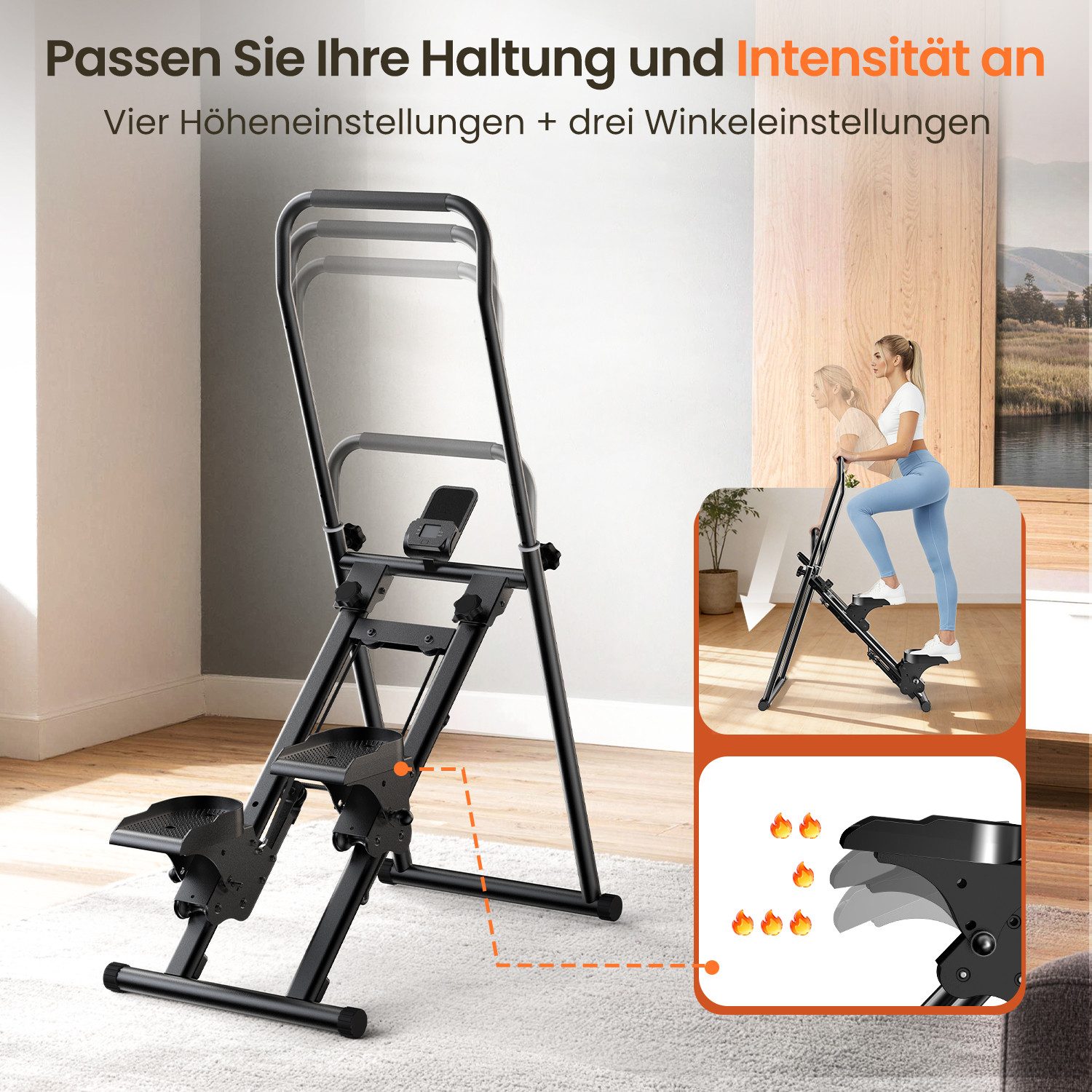 Dskeuzeew Stepper Climber- Power Stepper - Stair Stepper für Heimtraining