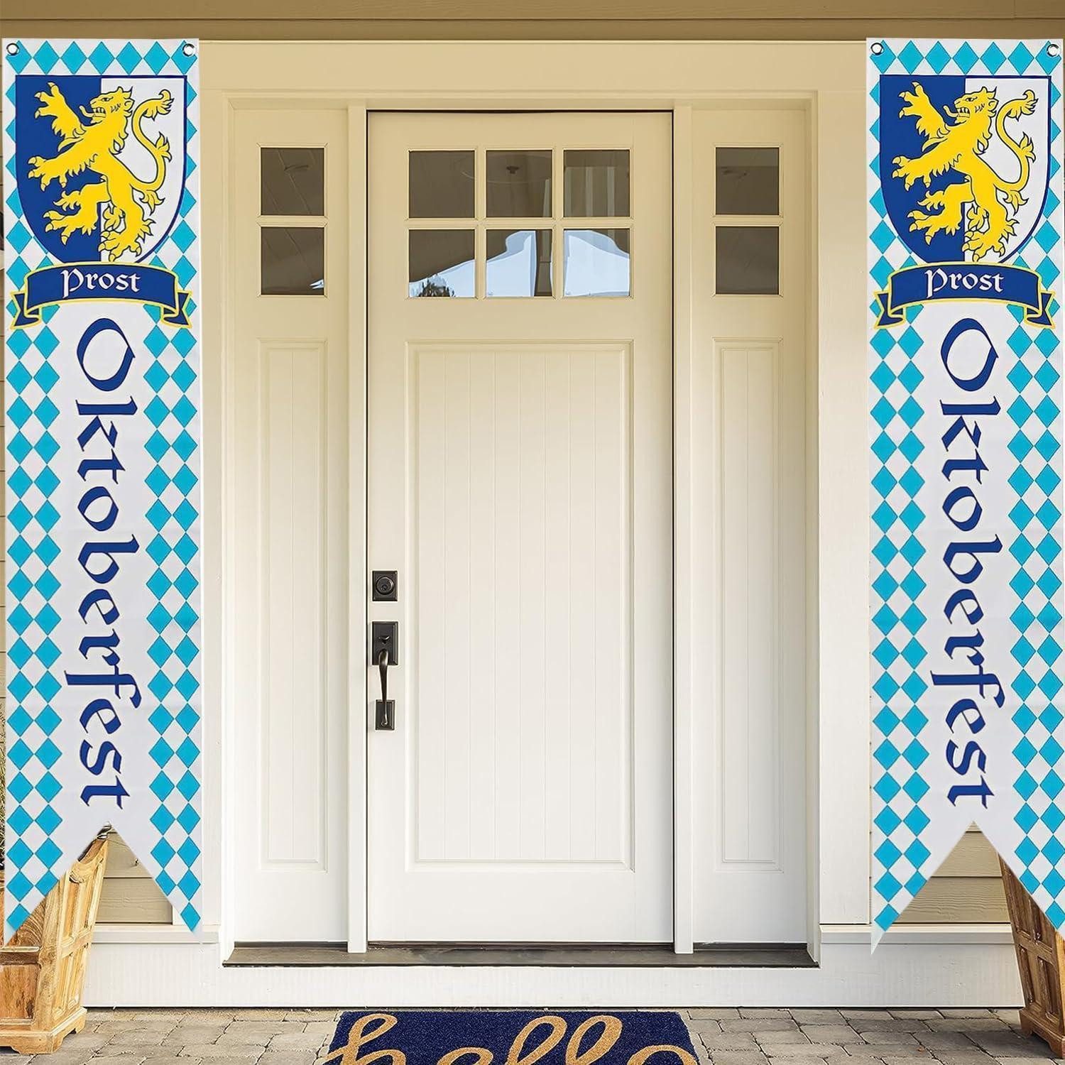 LuxusKollektion Deko-Schriftzug Oktoberfest Deko Banner 2 Stück Bayerisches Bierfest Banner outdoor