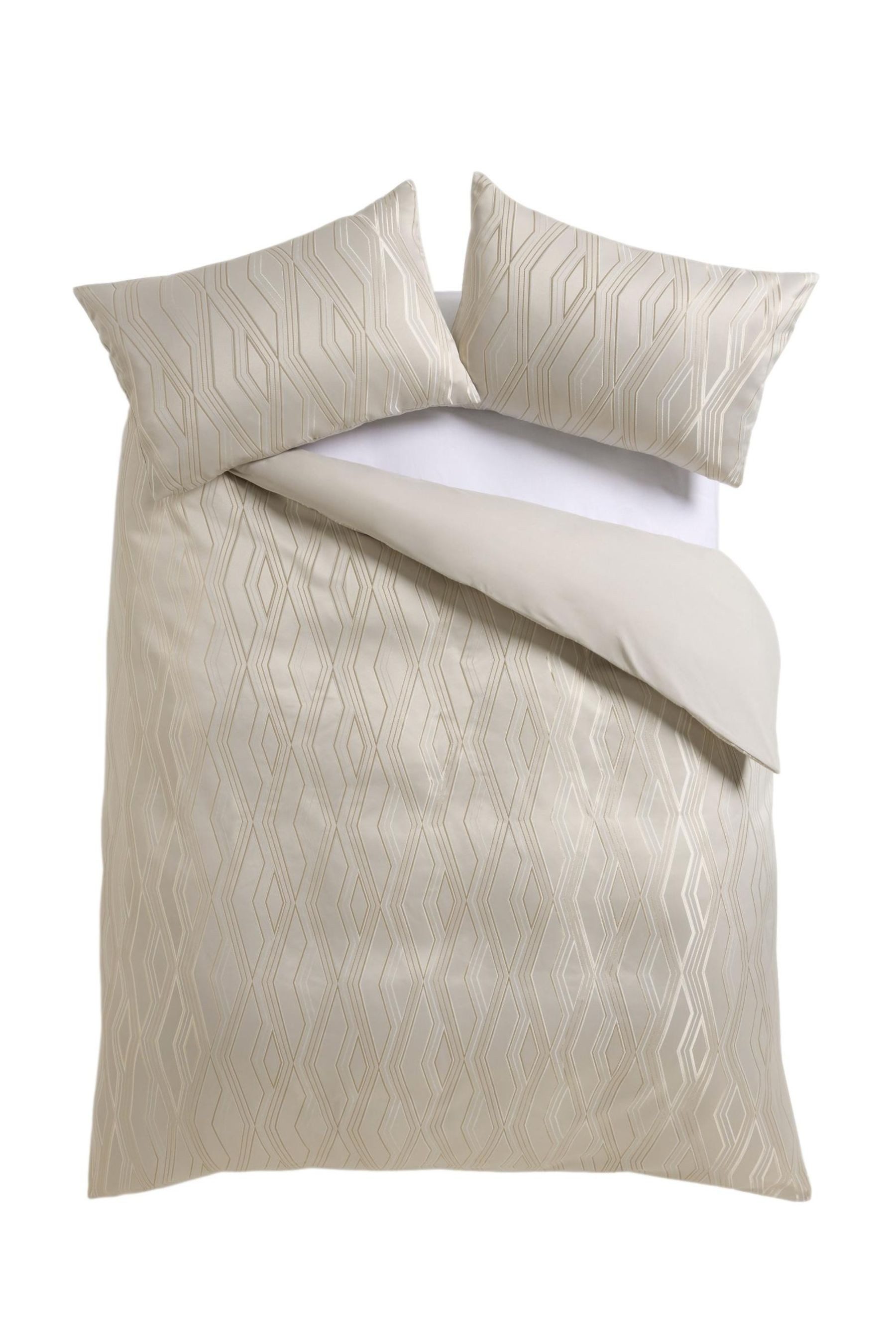Next Bett-Set Schimmernder Bettbezug und Kissenbezug, Jacquard, Bezug: Polyester (recycelt)