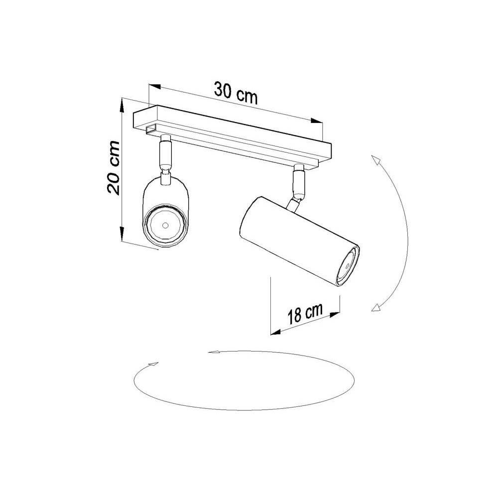 LED inklusive, Spots Leuchtmittel Weiß Verstellbare Deckenspot, Wohnzimmer Stahl Deckenleuchte nicht etc-shop Deckenlampe