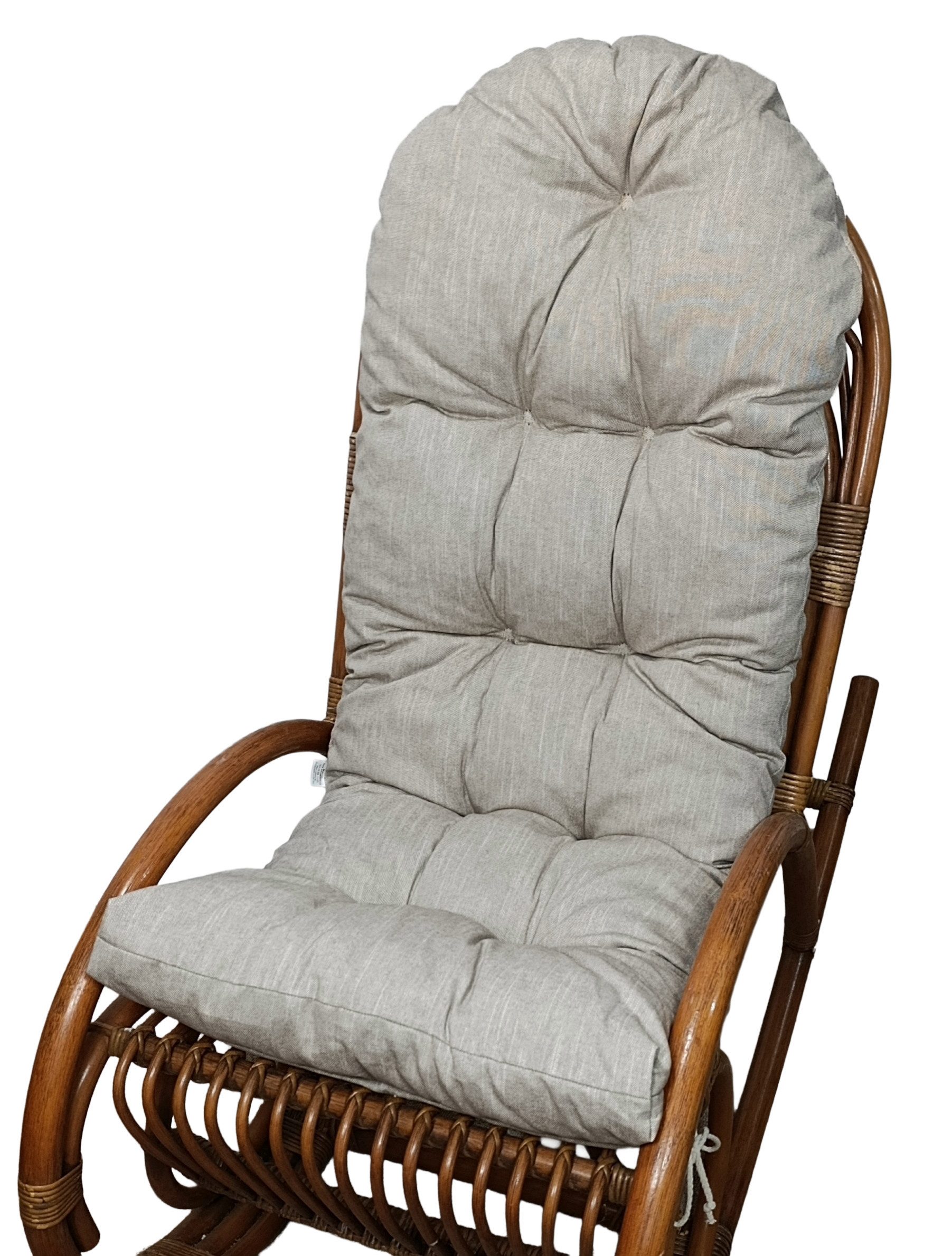 Rattani Polsterauflage Polster, Kissen für Schaukelstuhl, Liegestuhl 125 x 50 x 10 cm, (1 Polster für Schaukelstuhl), Stoff Uni Boheme Taube . Viele weitere Farben lieferbar .