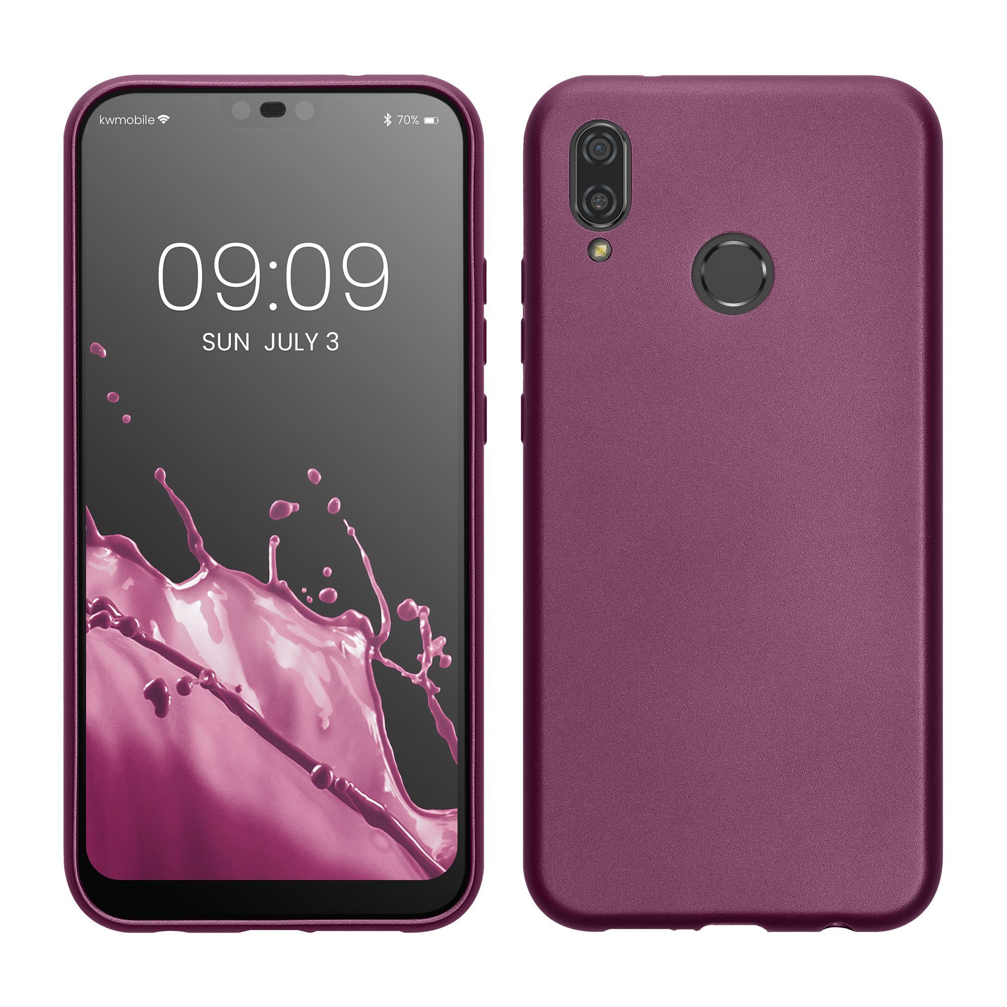 kwmobile Case Compatible with Huawei Nova 5T Case - Soft Slim Protective  TPU Silicone Cover - Light Lavender