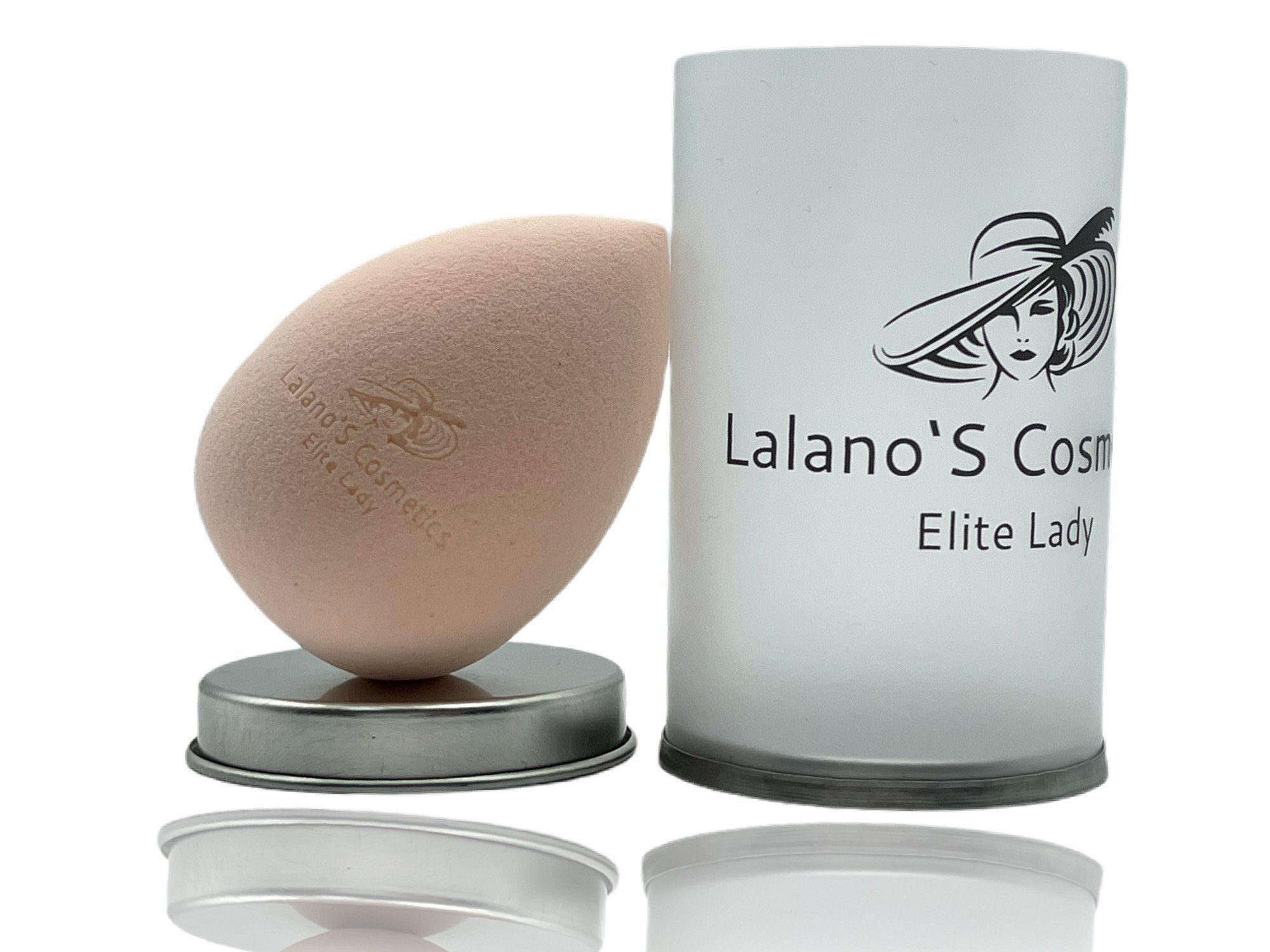 Lalano`S Cosmetics Make-up Schwamm BEAUTY BLENDER Beige, Maniküre Pediküre Set, 2 tlg., 1 Schwamm, 1 Aufbewahrungsbox