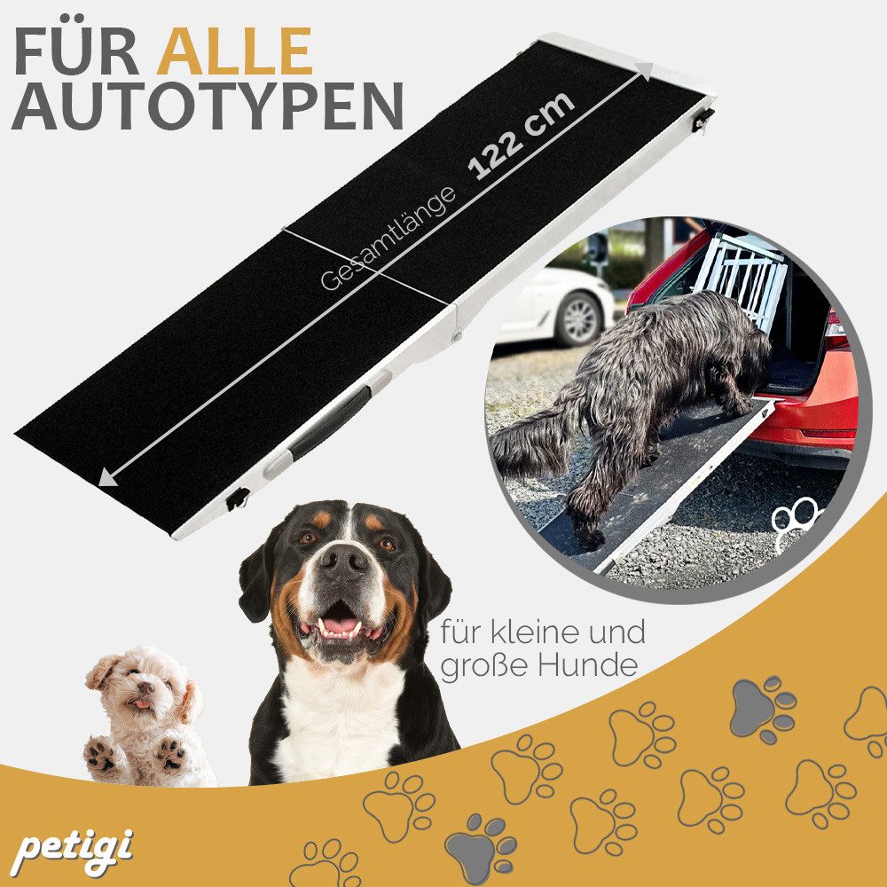 Petigi Hunderampe Hunderampe Auto Hunde Rampe Hundetreppe rutschfest klappbar Auswahl