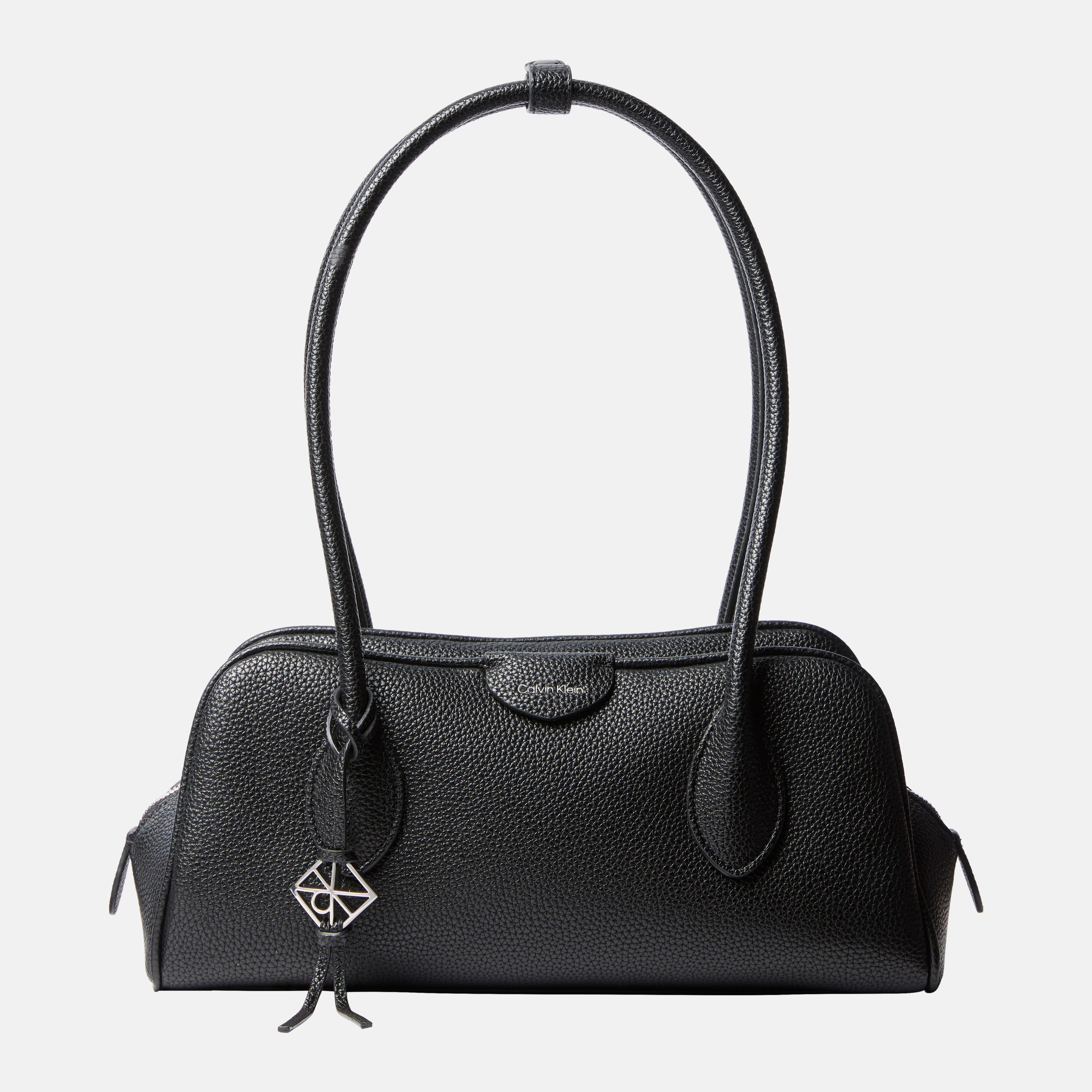 Calvin Klein Schultertasche EMBLEM TRIO PEBBLE SHOULDER BAG, Henkeltasche, Handtasche mit Schmucklogo