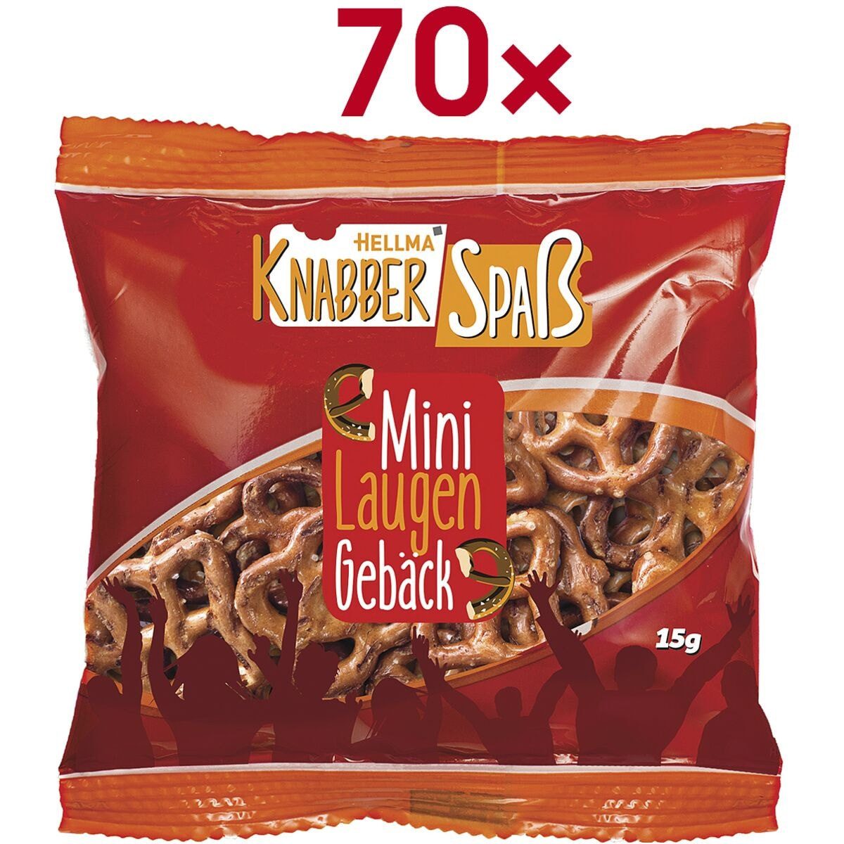 Hellma Knabberei Mini-Laugengebäck, 70x 15 g