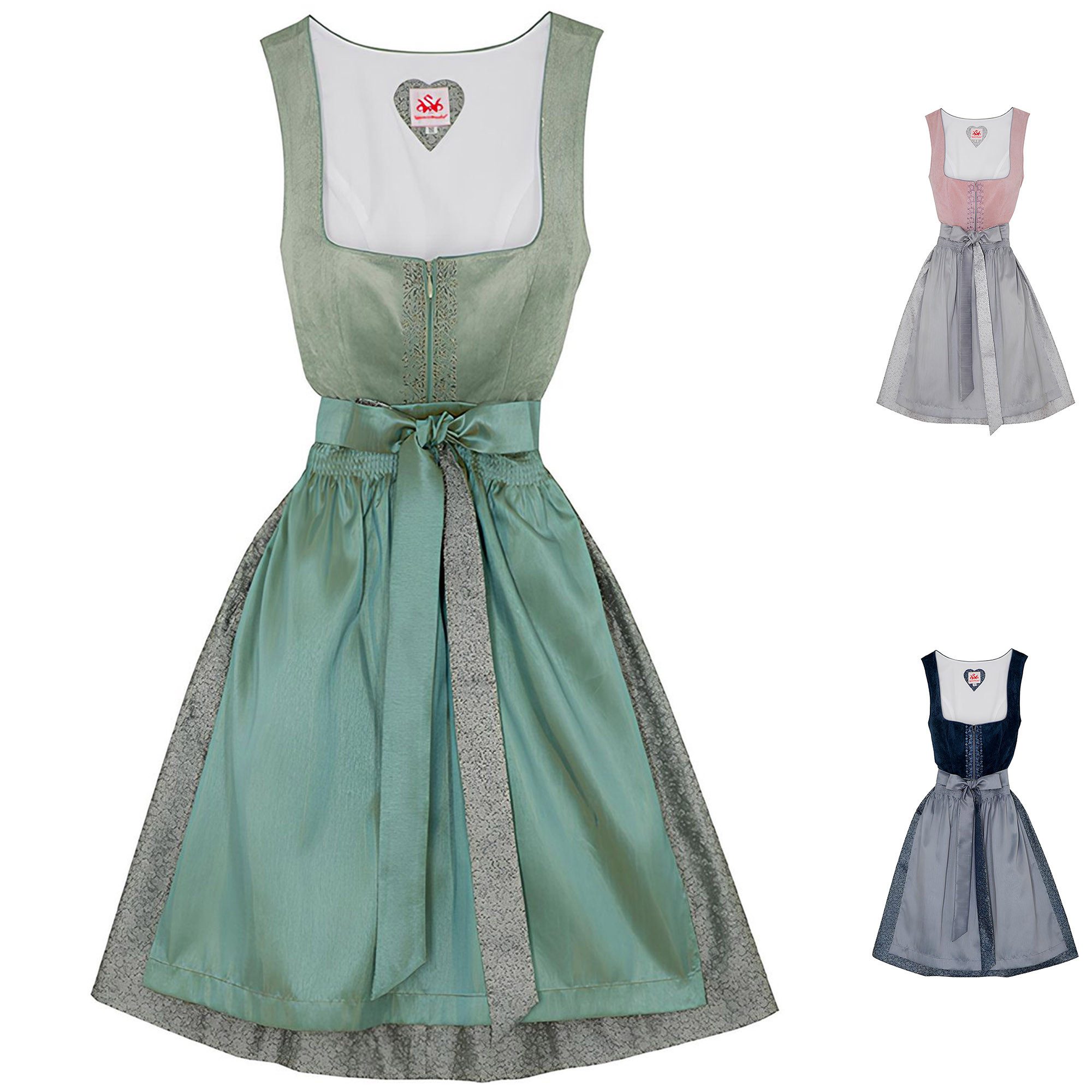 Spieth & Wensky Dirndl Demo Dirndl Dirndl Demo Midi-Dirndl Kleid 2-teiliges Trachtenkleid – Bild 2 von 2