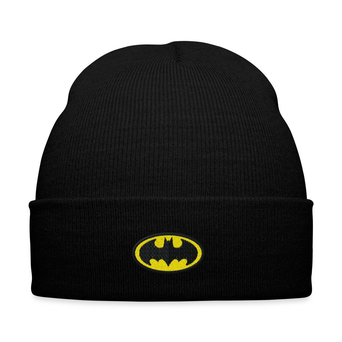 Spreadshirt Beanie DC Comics Batman Original Logo Stick Bestickte Wintermüt günstig online kaufen