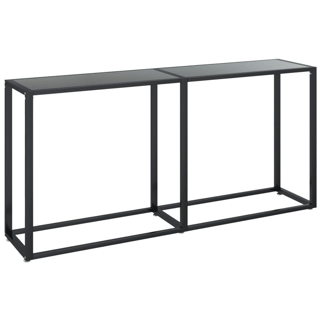 Beistelltisch Konsolentisch Schwarz 160x35x75,5 cm Hartglas