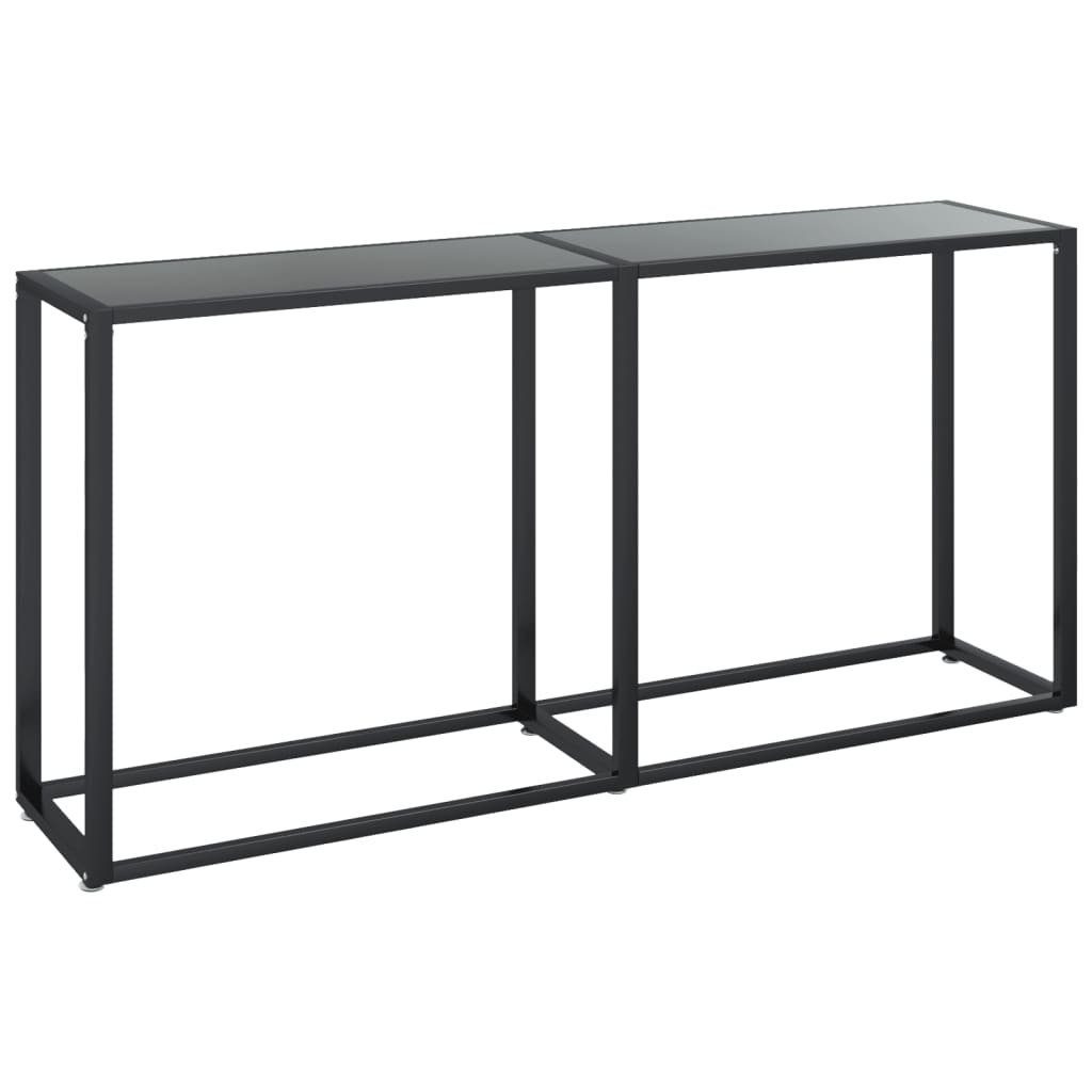 Konsolentisch (1-St) Hartglas furnicato cm 160x35x75,5 Beistelltisch Schwarz