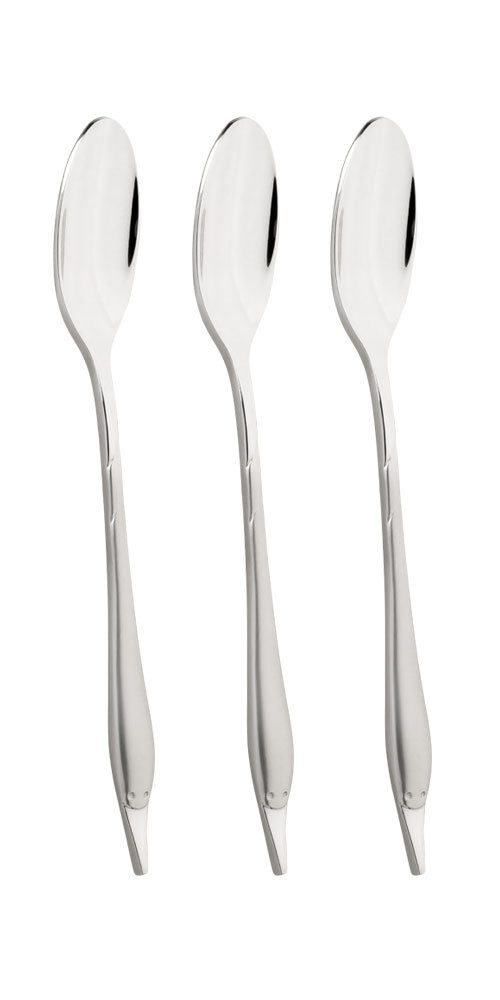 Mulex Fingerfood-Löffel Mini - Besteck, Löffel Set, satiniert (3 Stück), innovatives Besteck für Tapas und Fingerfood