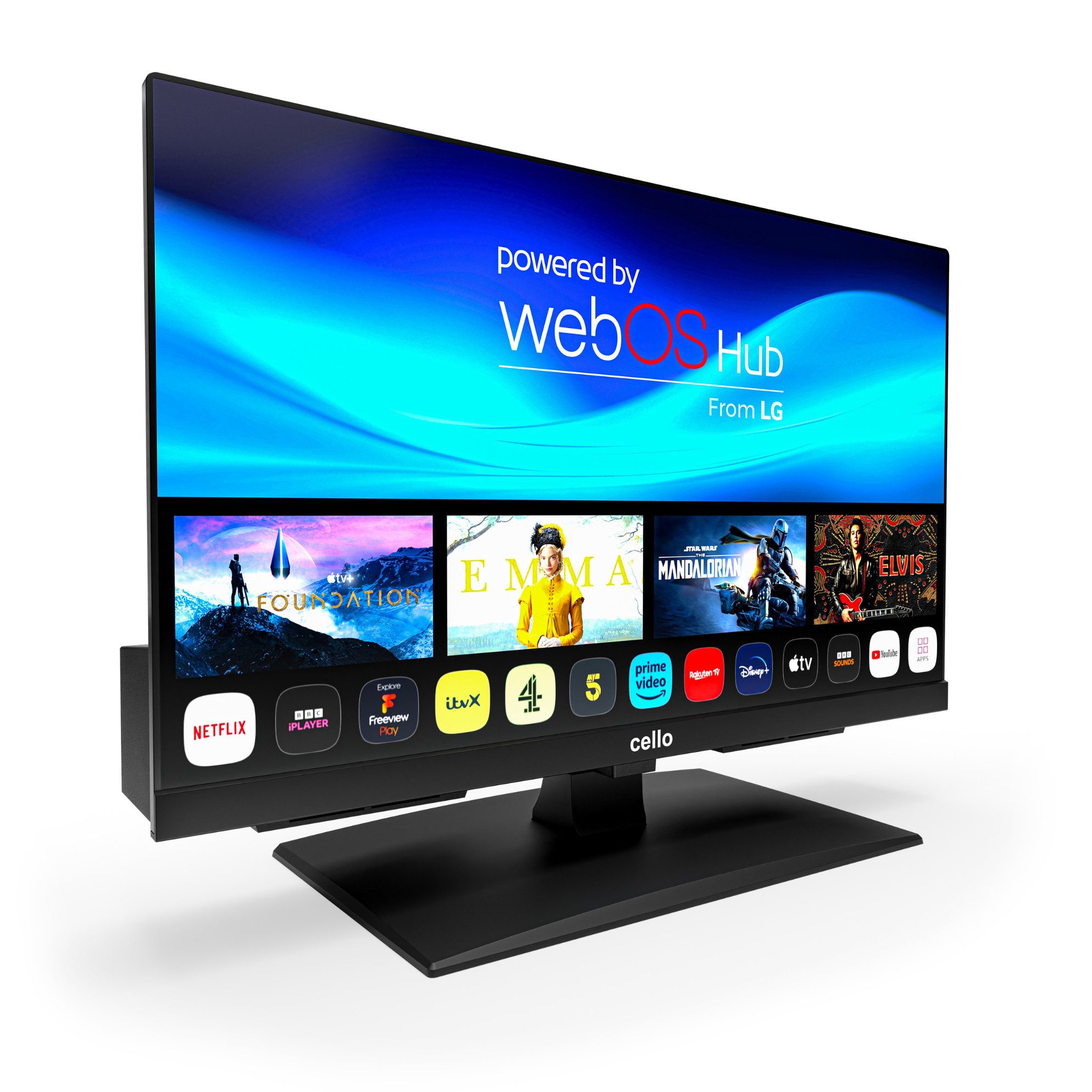 Cello 19 Zoll Smart-LED-Fernseher mit Triple-Tuner und Pitch Perfect Sound LED-Fernseher (48 cm/19 Zoll, HD-Ready, Smart-TV, WebOS LG App Store, WLAN, Pitch Perfect Sound, Bluetooth)