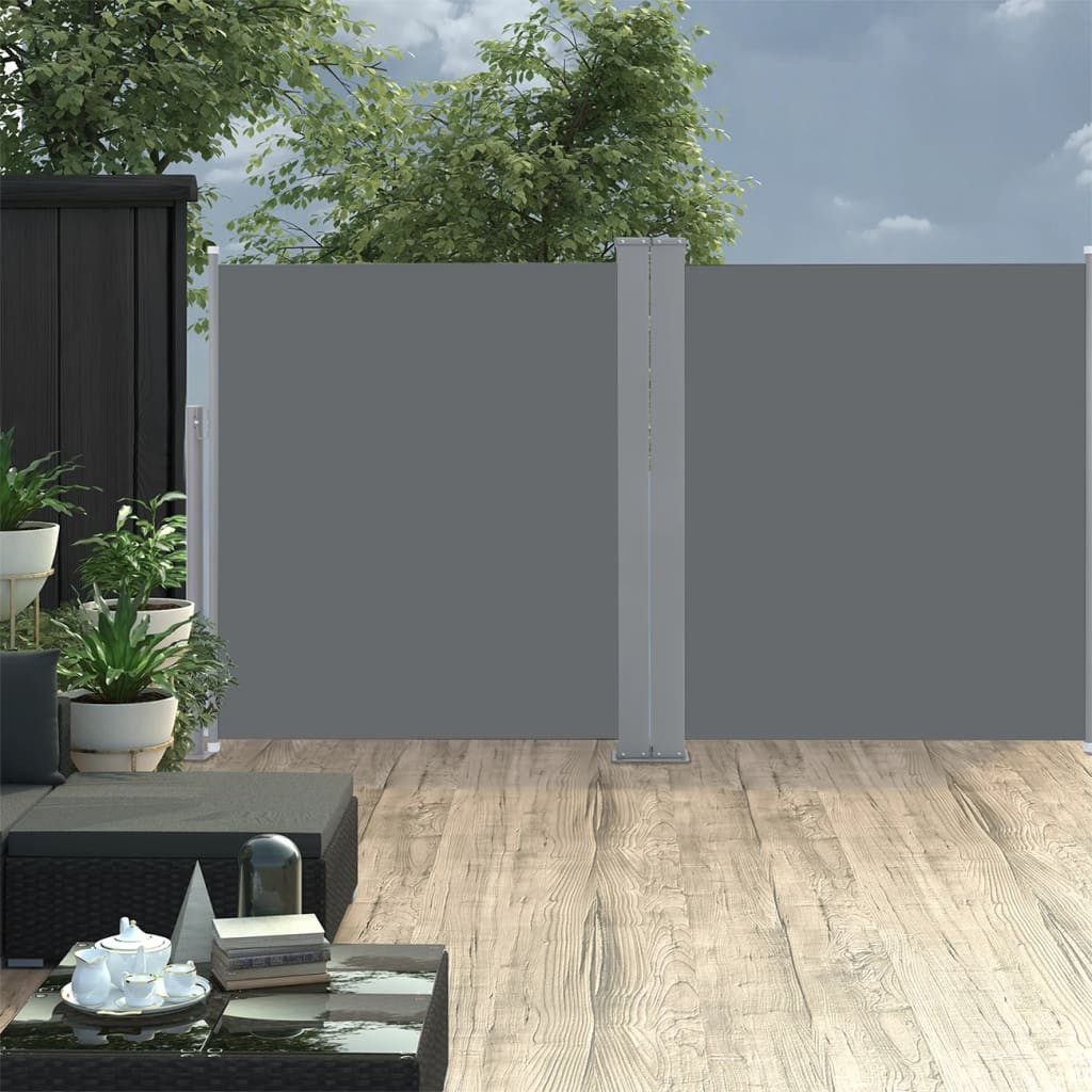 vidaXL Seitenmarkise 140 x 600 cm Sichtschutz Windschutz Sonnenschutz Seitenmarkise Auszieh