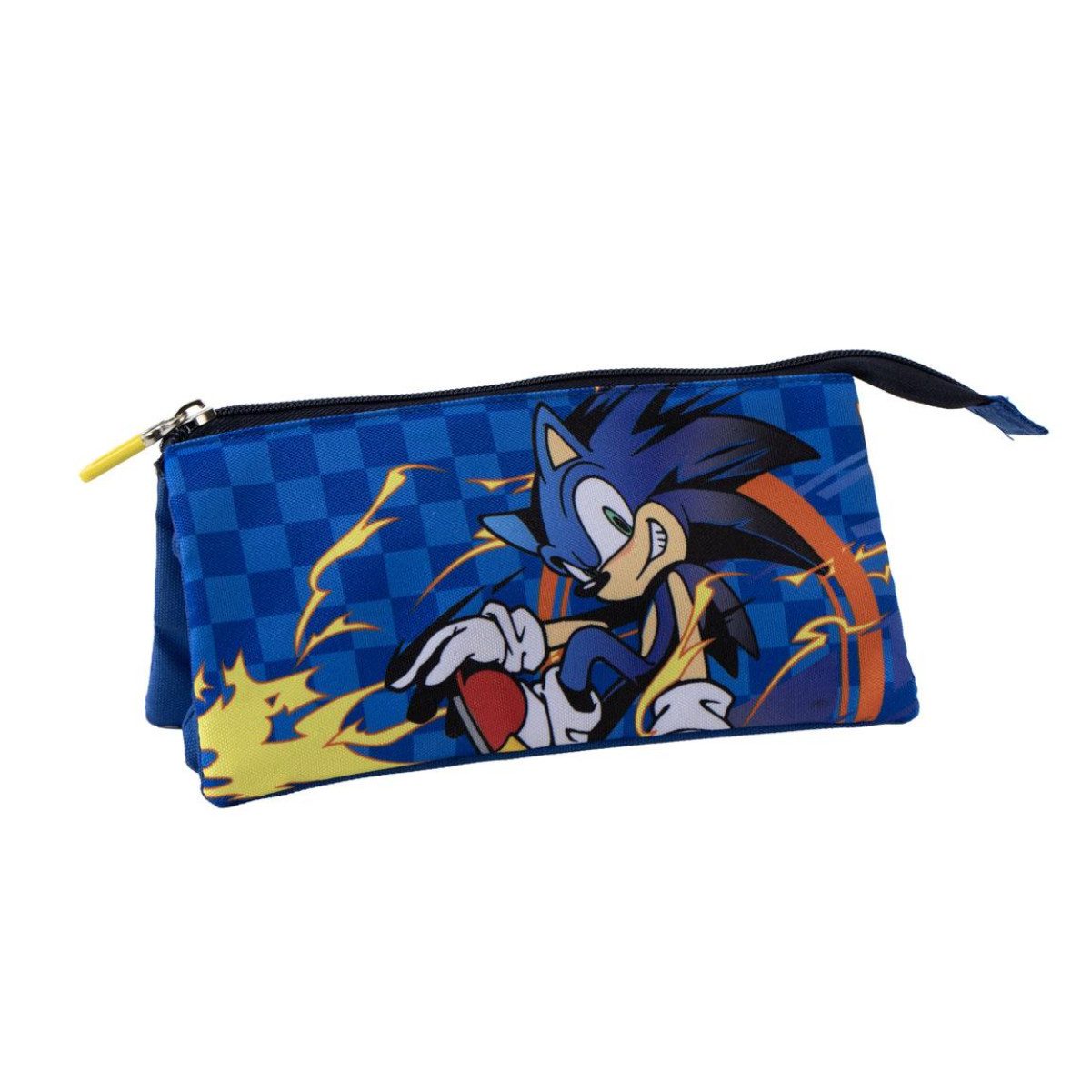 Sonic The Hedgehog Federmäppchen Federtasche mit 3 Fächern für Stifte und Schulbedarf