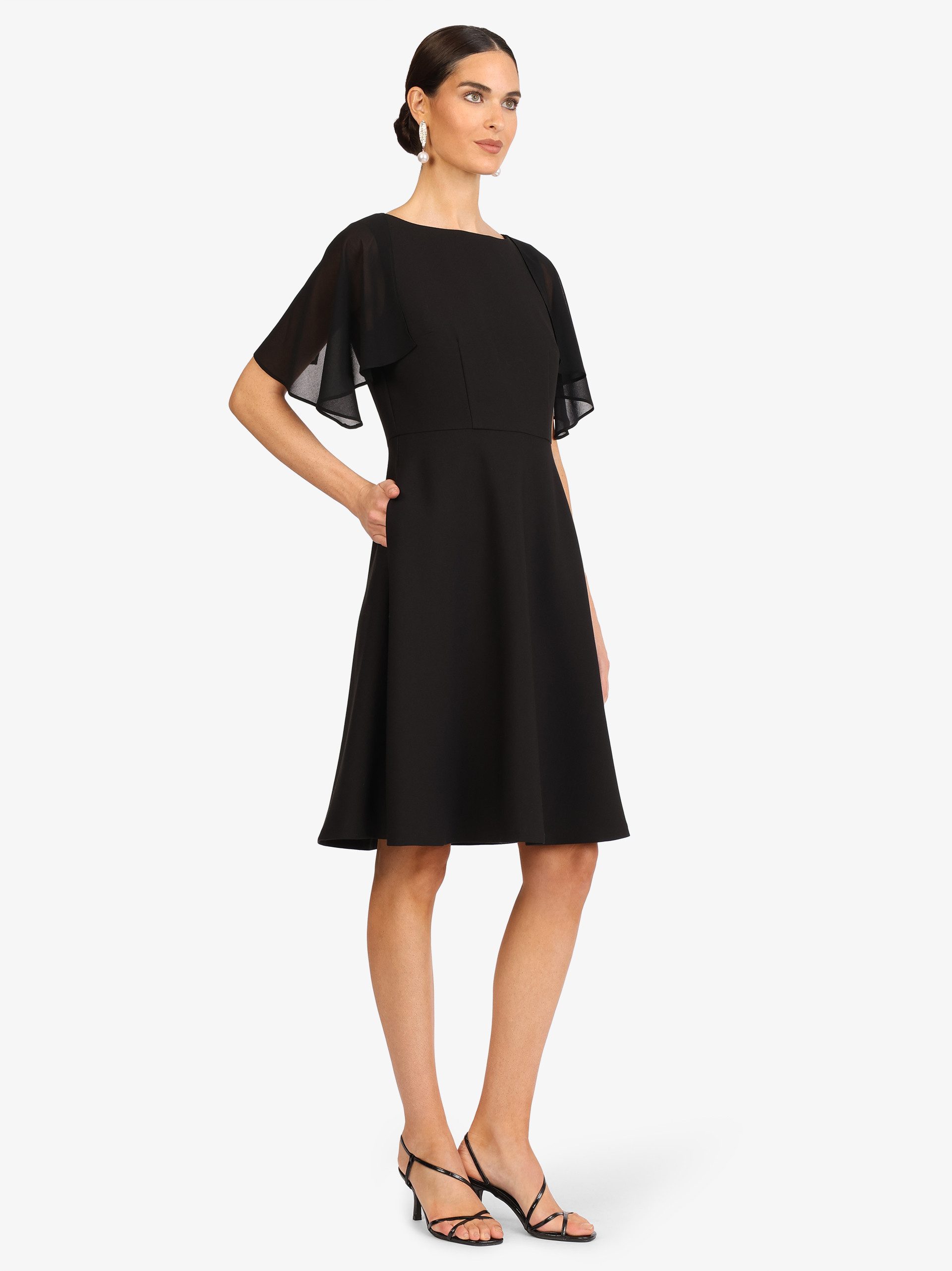 Kraimod Cocktailkleid mit Chiffon-Capeärmeln