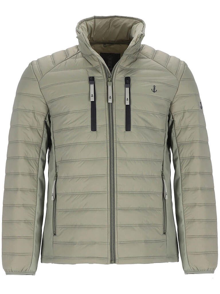 Leitfeuer Steppjacke Herren Jacke gesteppt mit Stehkragen und Einsätzen aus Softshell