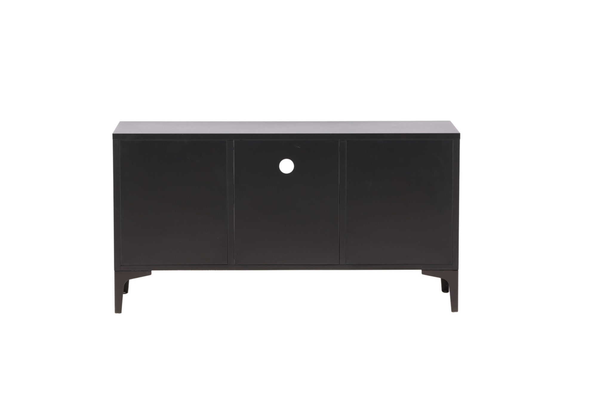 Venture Home TV-Board Piring, TV-Board aus Stahl, Industrial, Breite 120 cm, TV-Möbel, Pulverbeschichtung, Türen, offene Fächer, modern