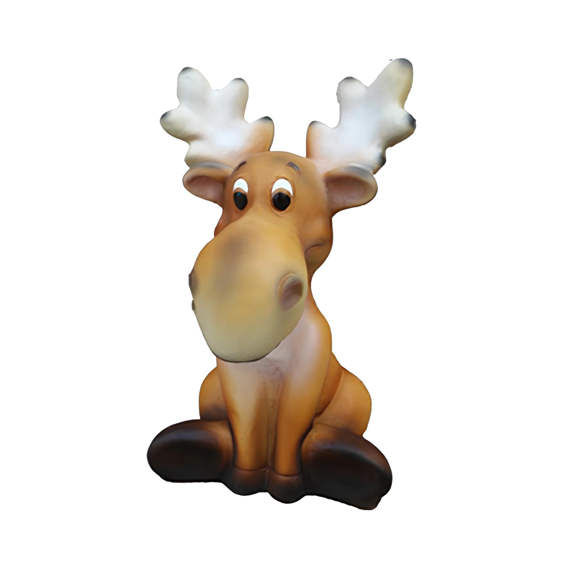 Xlmoebel Dekofigur Elch Dekofigur aus Polyresin für winterliche Atmosphäre (Skulptur Z53-34cm), Hergestellt in Europa