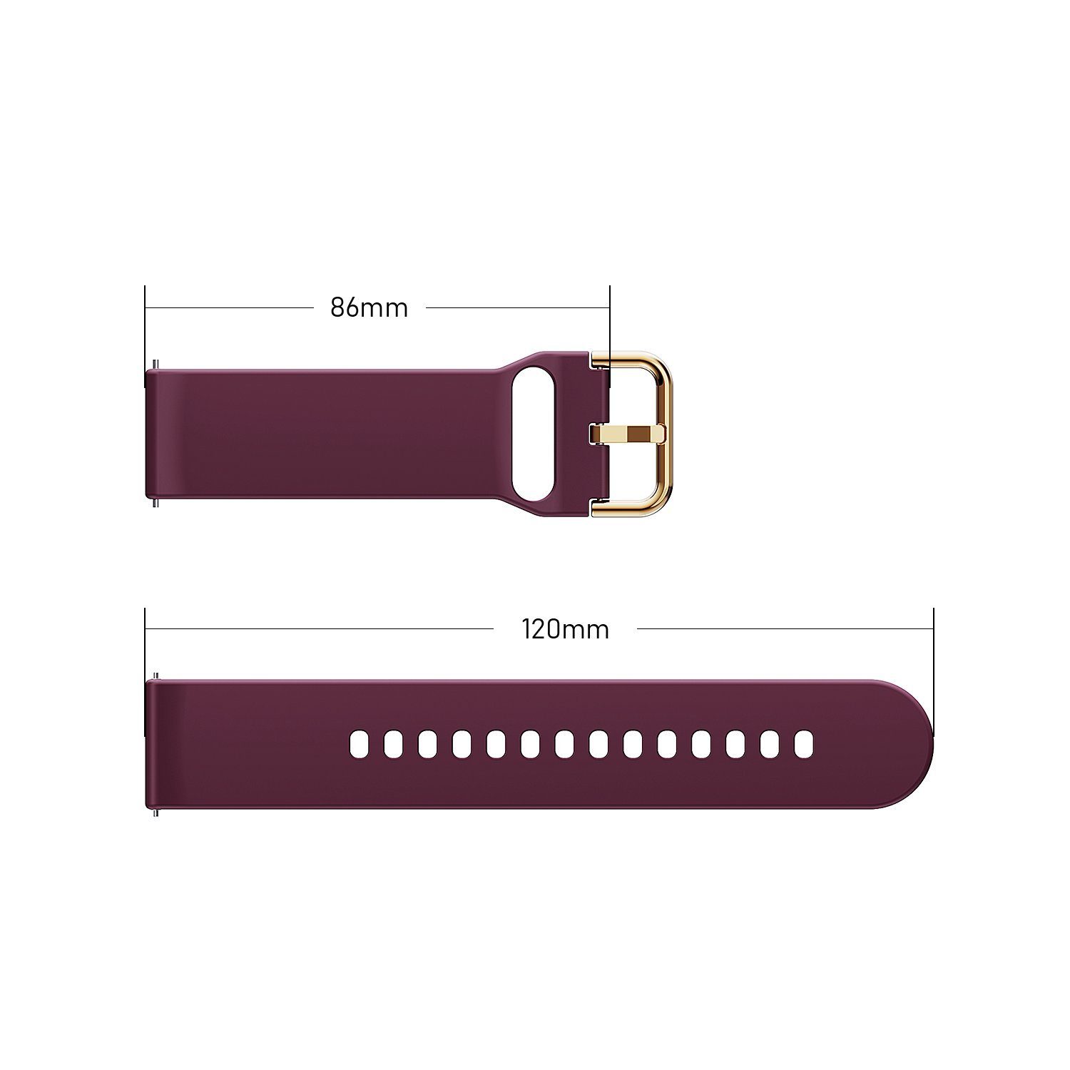 mit Claret Mutoy Smartwatch für 22mm Armband Smartwatch(Artikel-Nr. Uhrenarmbänder Uhr), Ersatzarmband(Keine Smartwatch-Armband S0S3Z023JVCP2) Kompatibel Zubehör