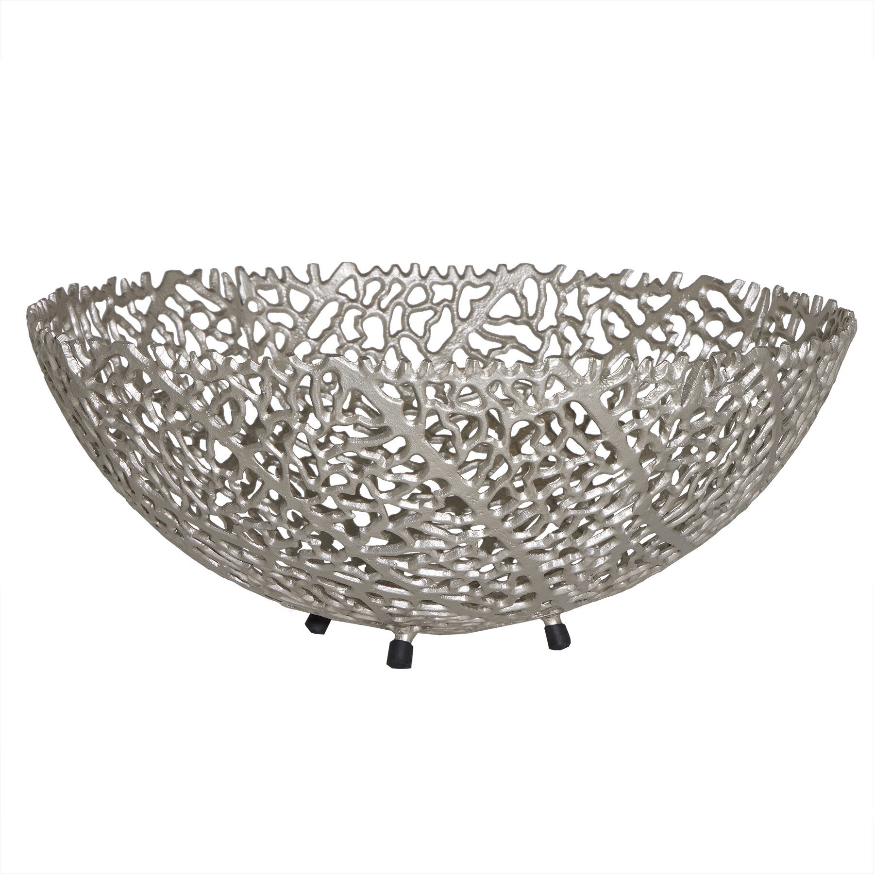 riess-ambiente Dekoschale ABSTRACT LEAF 45cm silber günstig online kaufen