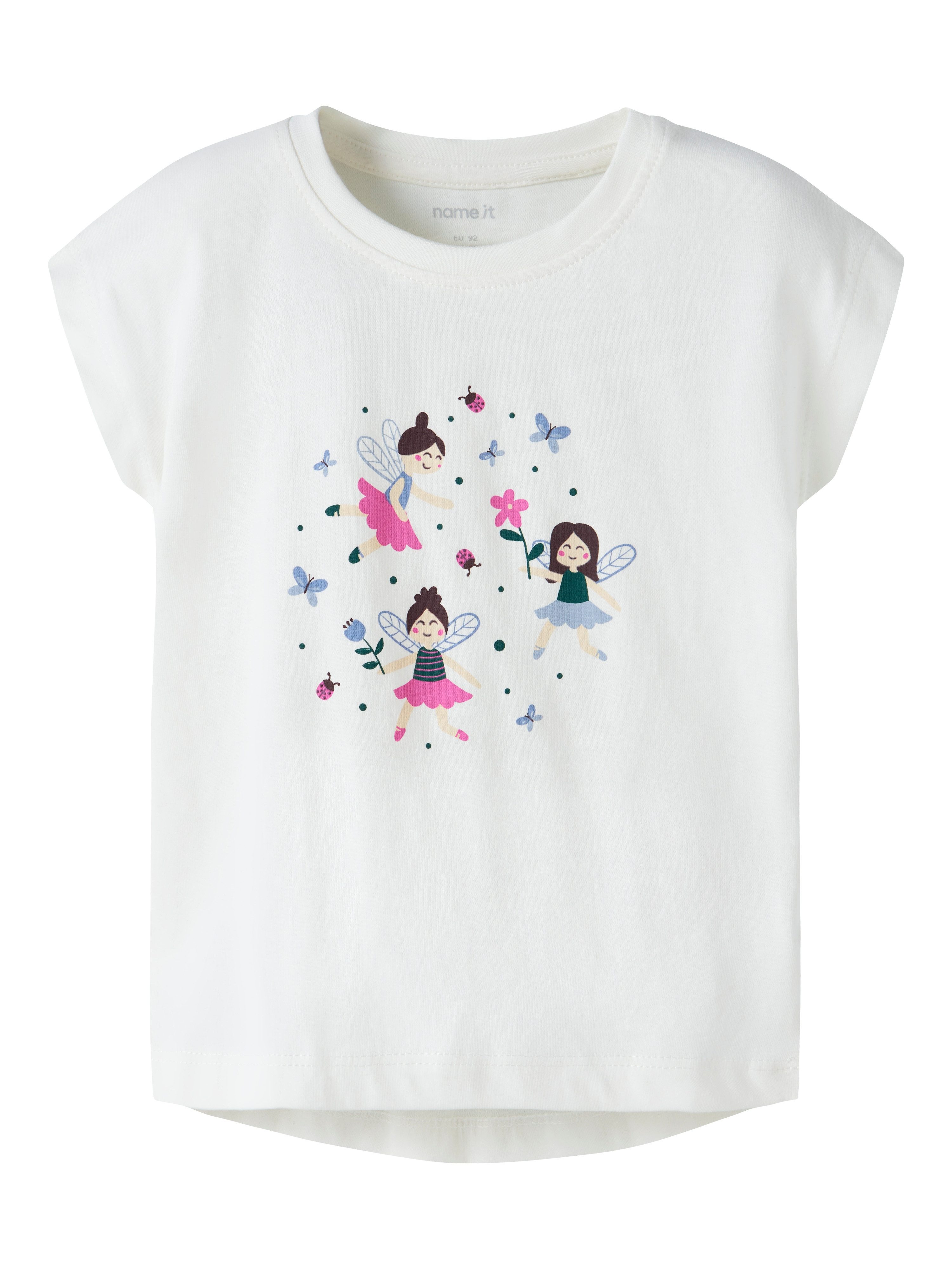 Name It T-Shirt NMFVIGEA CAPSL TOP Baumwolle, regular fit