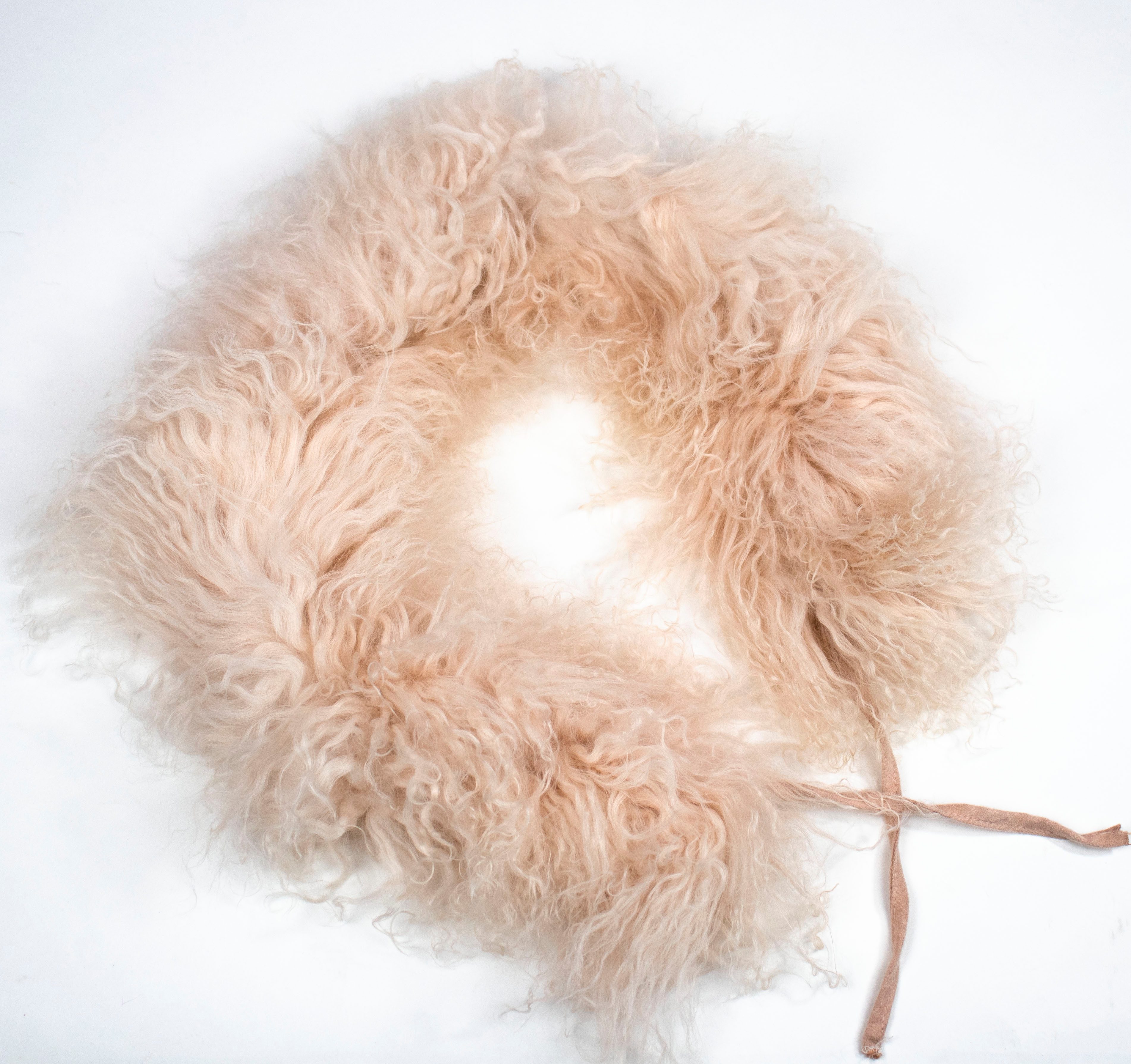 Reissner Lammfelle Schal Tibet Lammfell Kurz Schal BOA Kragen 75cm
