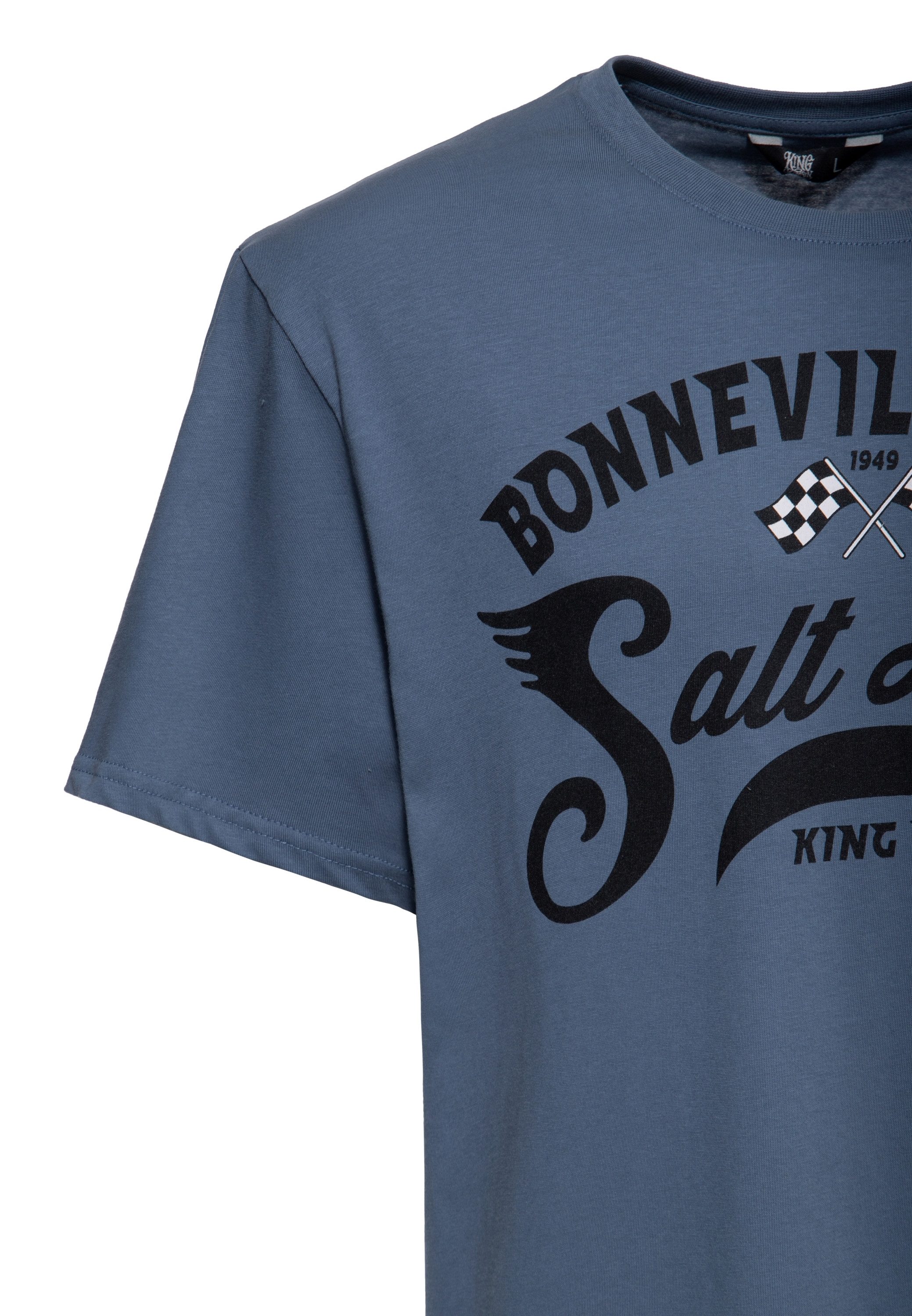KingKerosin Print-Shirt Salt Lake (1-tlg) mit Racing Script