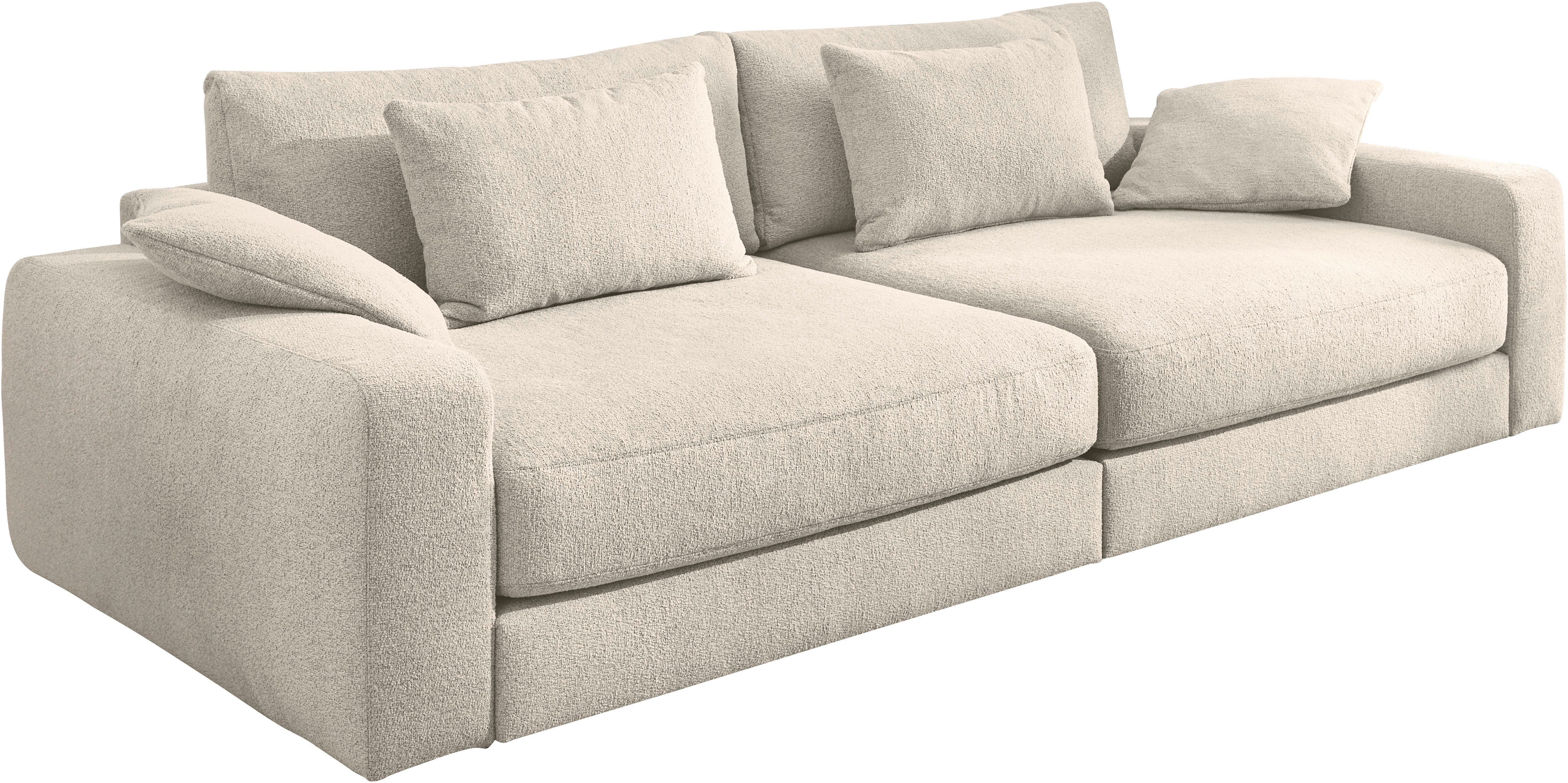 Jockenhöfer Gruppe Big-Sofa Milano XXL, B: 290 cm, mit Zierkissen, Relaxfläche 120x240 cm, Federkern