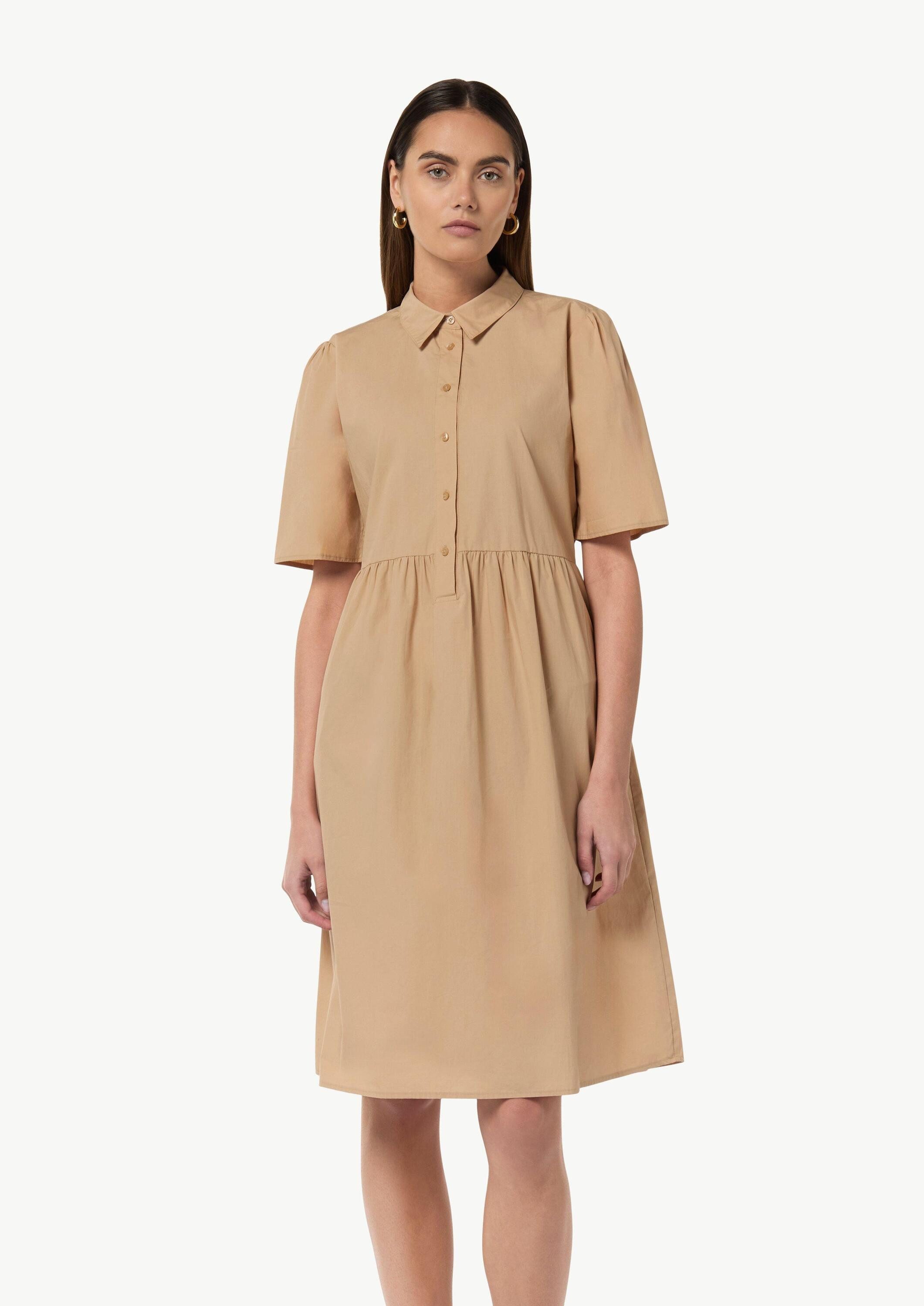 comma Midikleid Kleid Baumwollkleid mit Hemdkragen günstig online kaufen