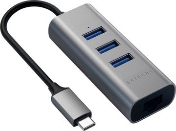 Satechi Type-C 2-in-1 3 Port USB 3.0 Hub & Ethernet USB-Adapter USB 3.0 Typ A zu USB Typ C