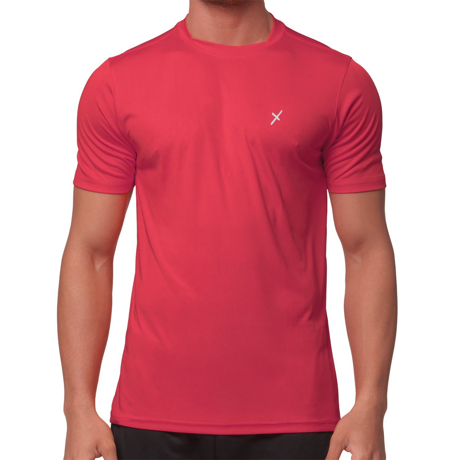 CFLEX Trainingsshirt Herren Sport Shirt Fitness T-Shirt Sportswear Collection Rot