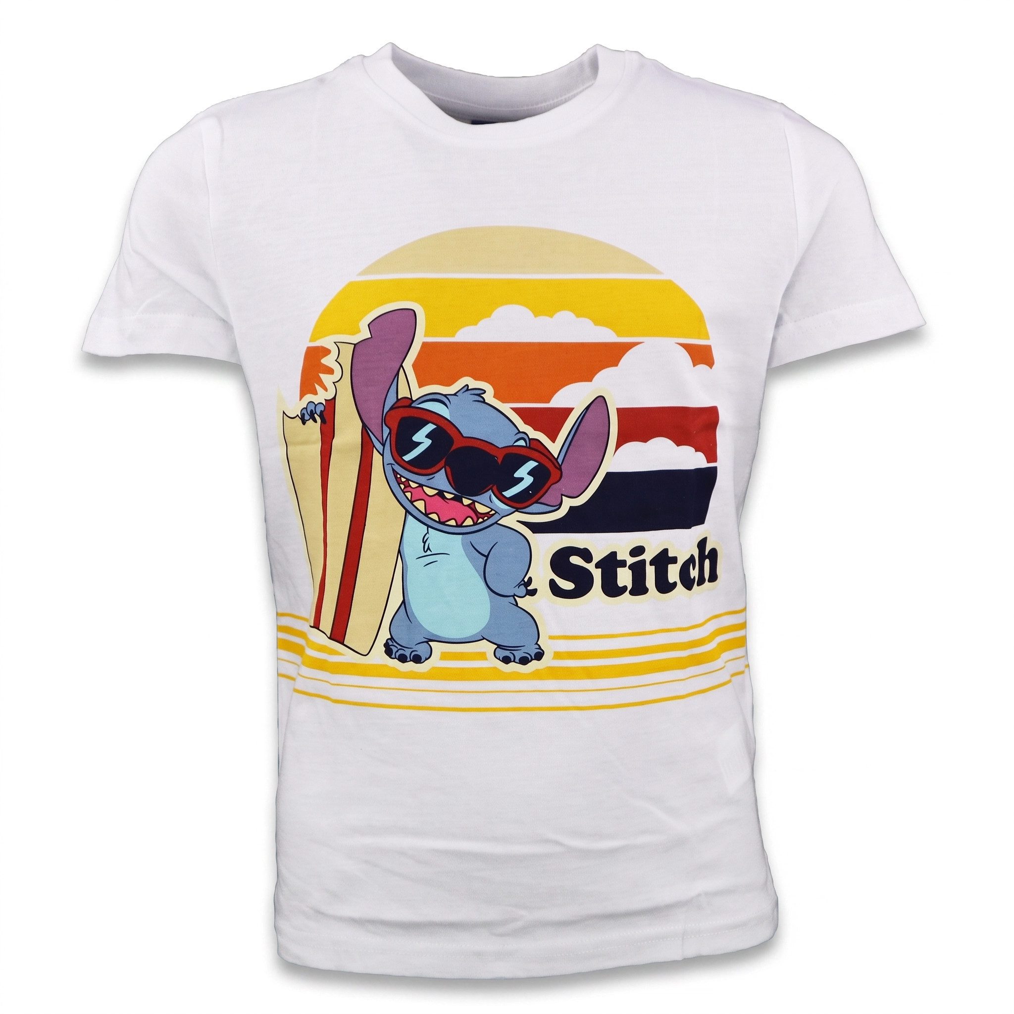 Disney Print-Shirt Disney Stitch T-Shirt Kurzarm Kinder Jungen Shirt 98-110 100%Baumwolle