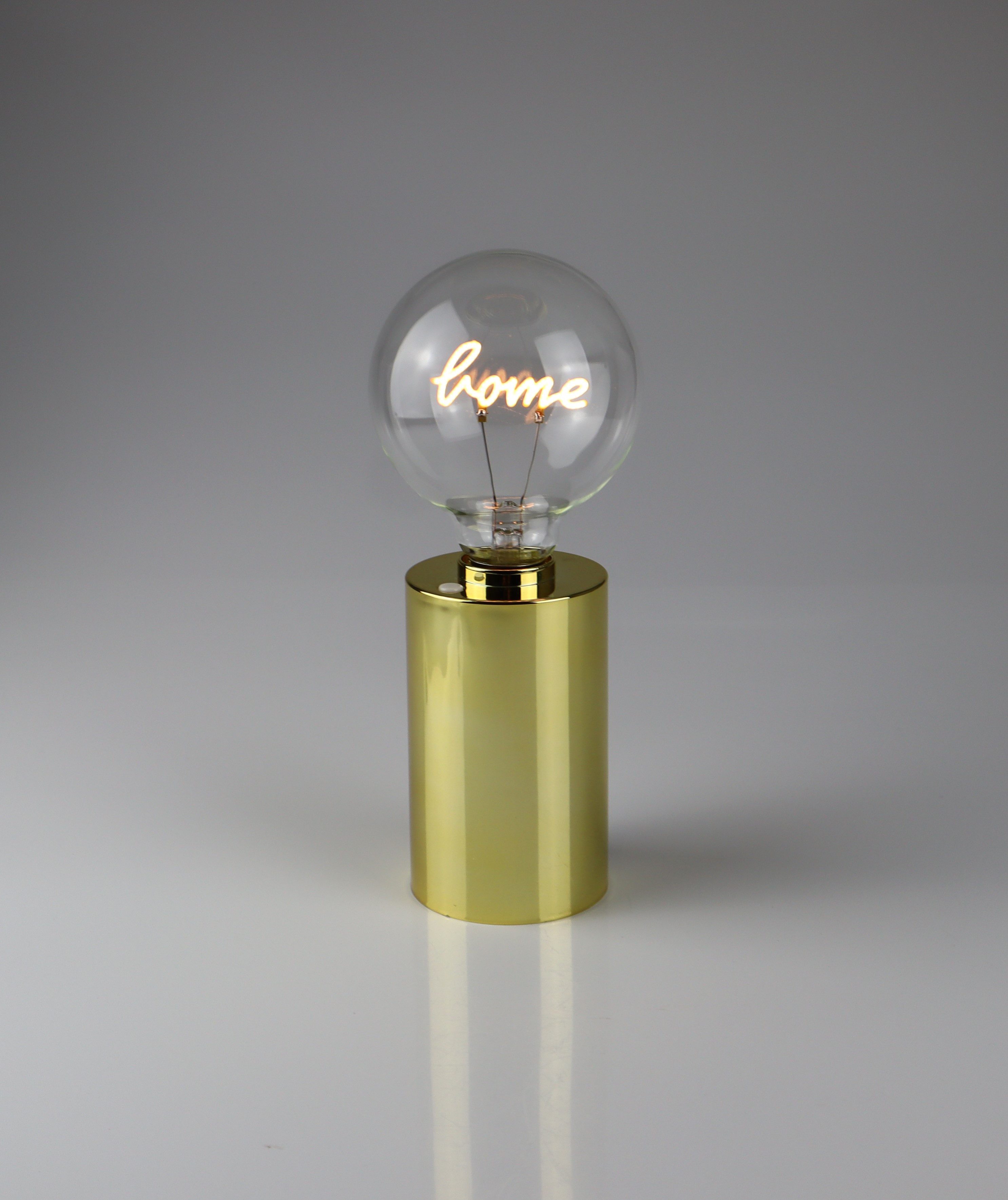 AM Design LED Dekoobjekt Glühbirne mit Home Schriftzug, LED fest integriert, 9,5x22,5 cm