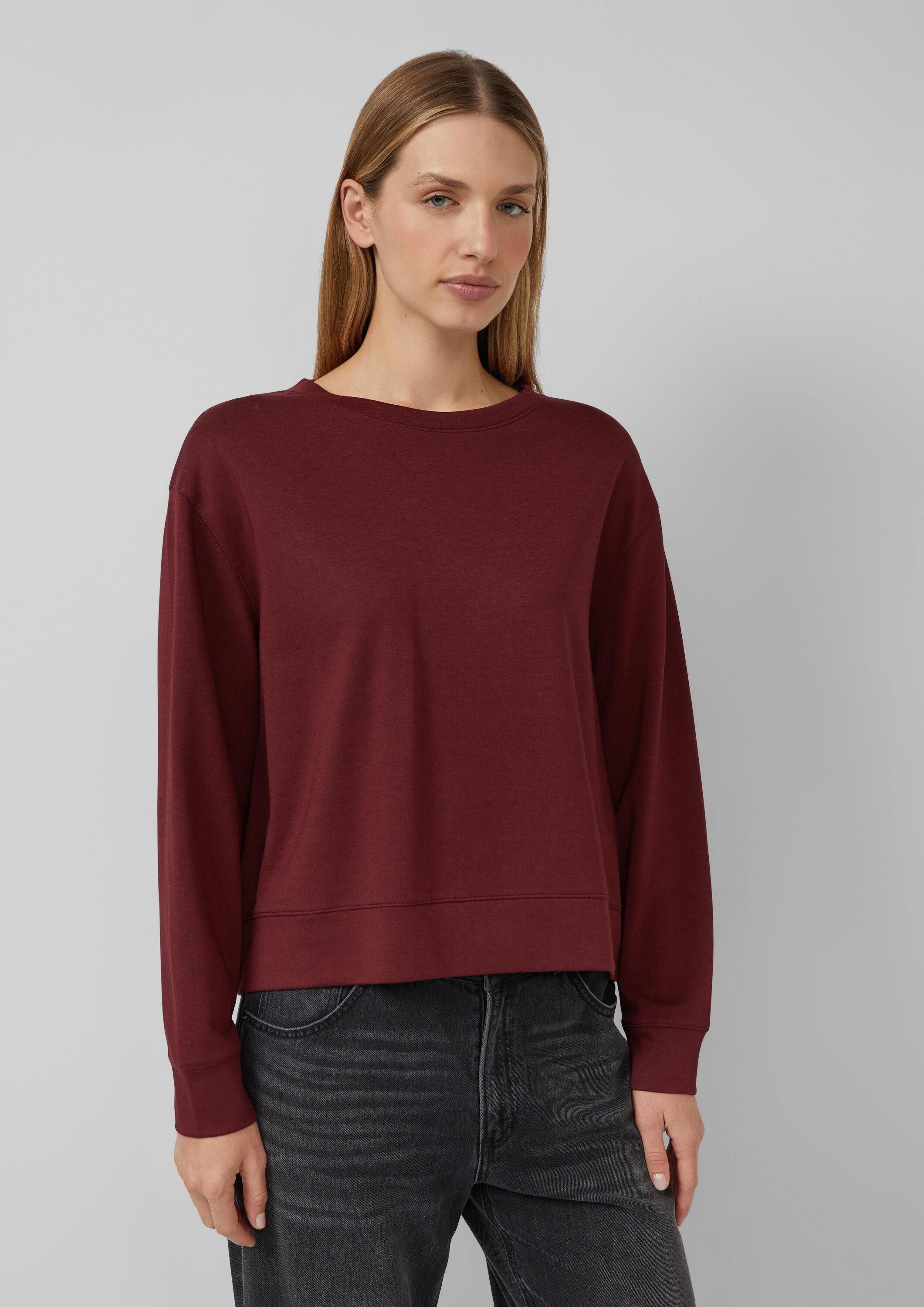 s.Oliver Sweatshirt Sweatshirt Verkürztes Sweatshirt im Relaxed Fit aus Baumwollmix