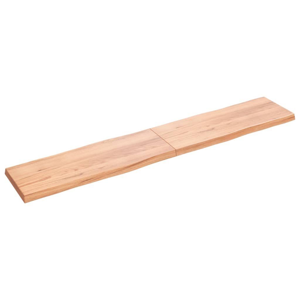 Massivholz Behandelt Tischplatte 220x40x(2-6) (1 Baumkante St) cm furnicato