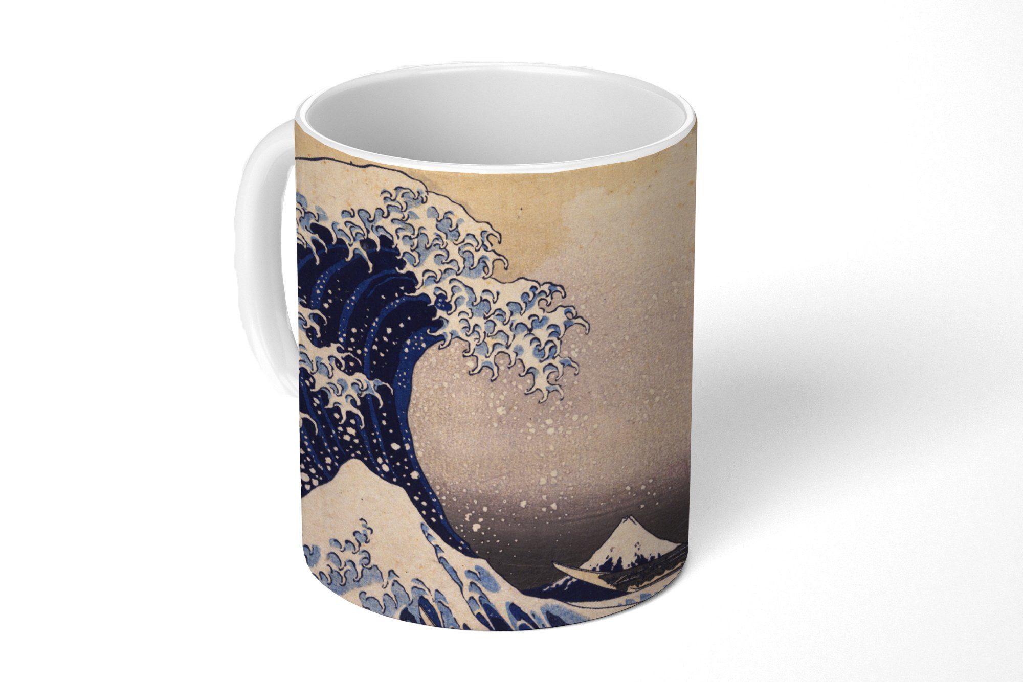 Kanagawa Becher, Kaffeetassen, Keramik, MuchoWow Die von Katsushika Gemälde Teetasse, Tasse Teetasse, Hokusai, - Geschenk große Kluft von