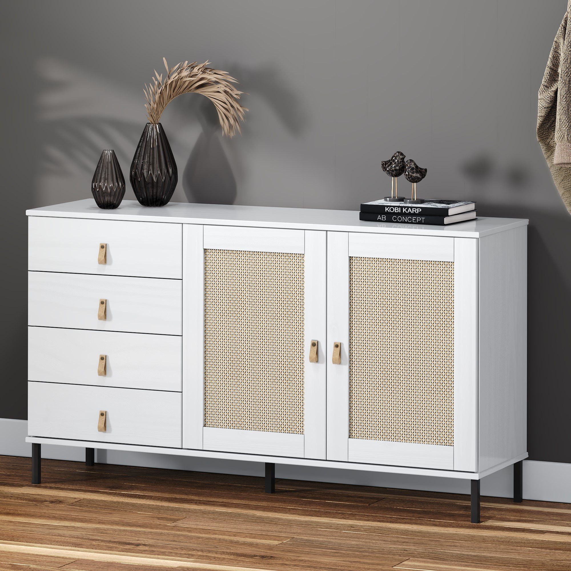 Woodroom Sideboard Valencia, Kiefer massiv lackiert, günstig online kaufen