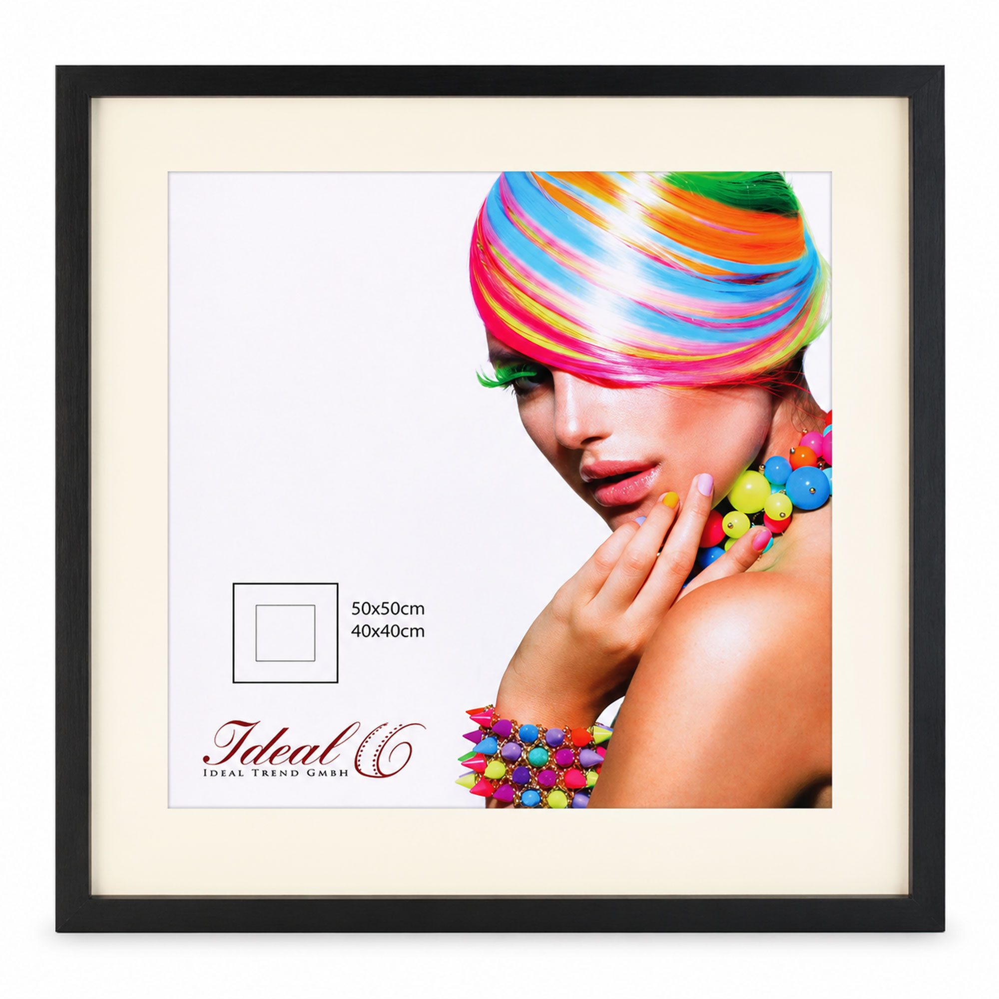 IDEAL TREND Bilderrahmen 3D Objektrahmen Holz Bilderrahmen quadratisch Wanddeko Collage Poster, für 1 Bilder (1 St), Natürliche Holzmaserung sichtbar, leichte Farbabweichungen möglich