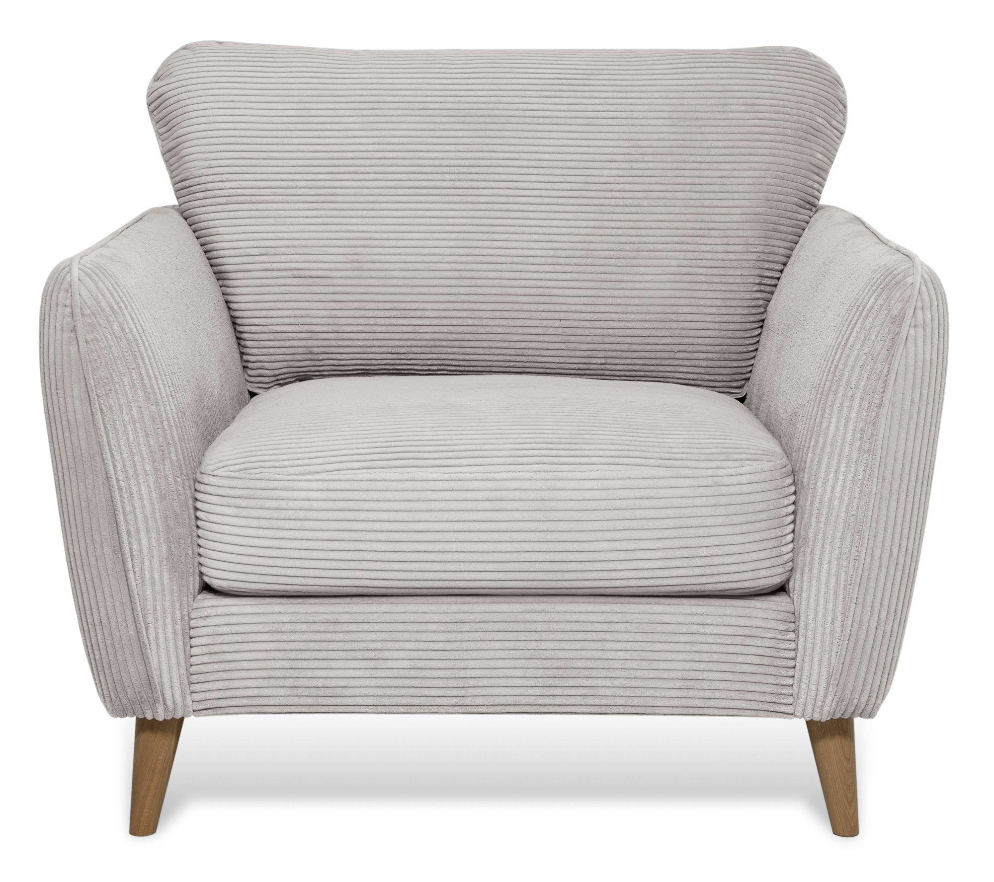 Home affaire Sessel "MARSEILLE", Massivholzbeine Eiche, Landhausstil, Welle günstig online kaufen