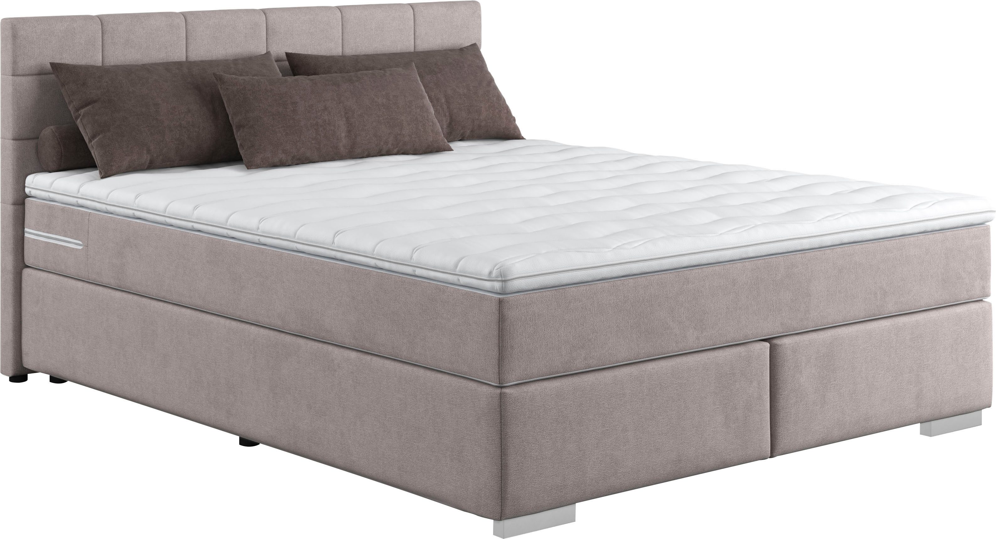 COTTA Boxspringbett Simba, wahlweise mit oder ohne Matratze und Topper bestellbar