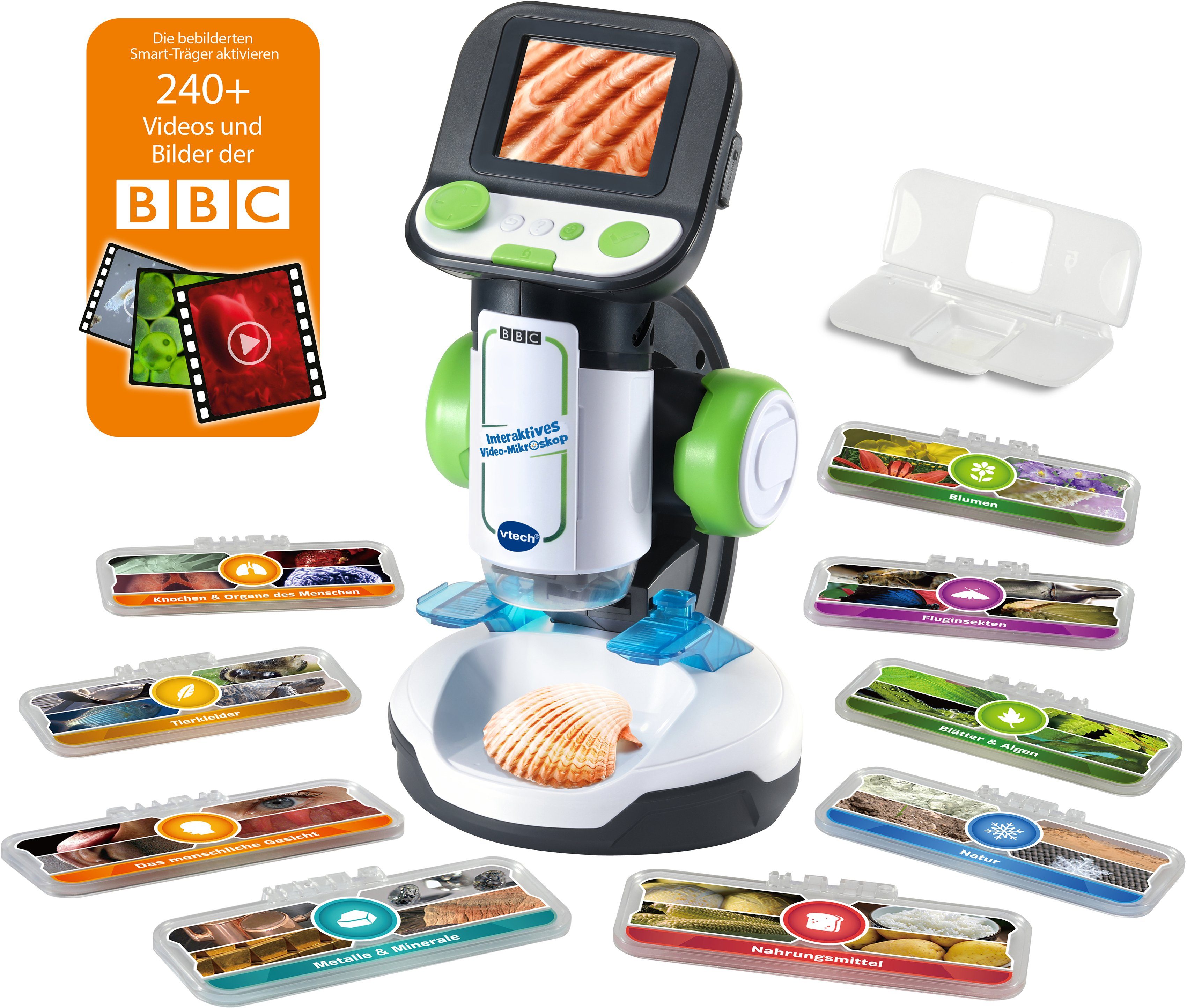 Vtech® School Lernspielzeug Video-Mikroskop & Go,Interaktives