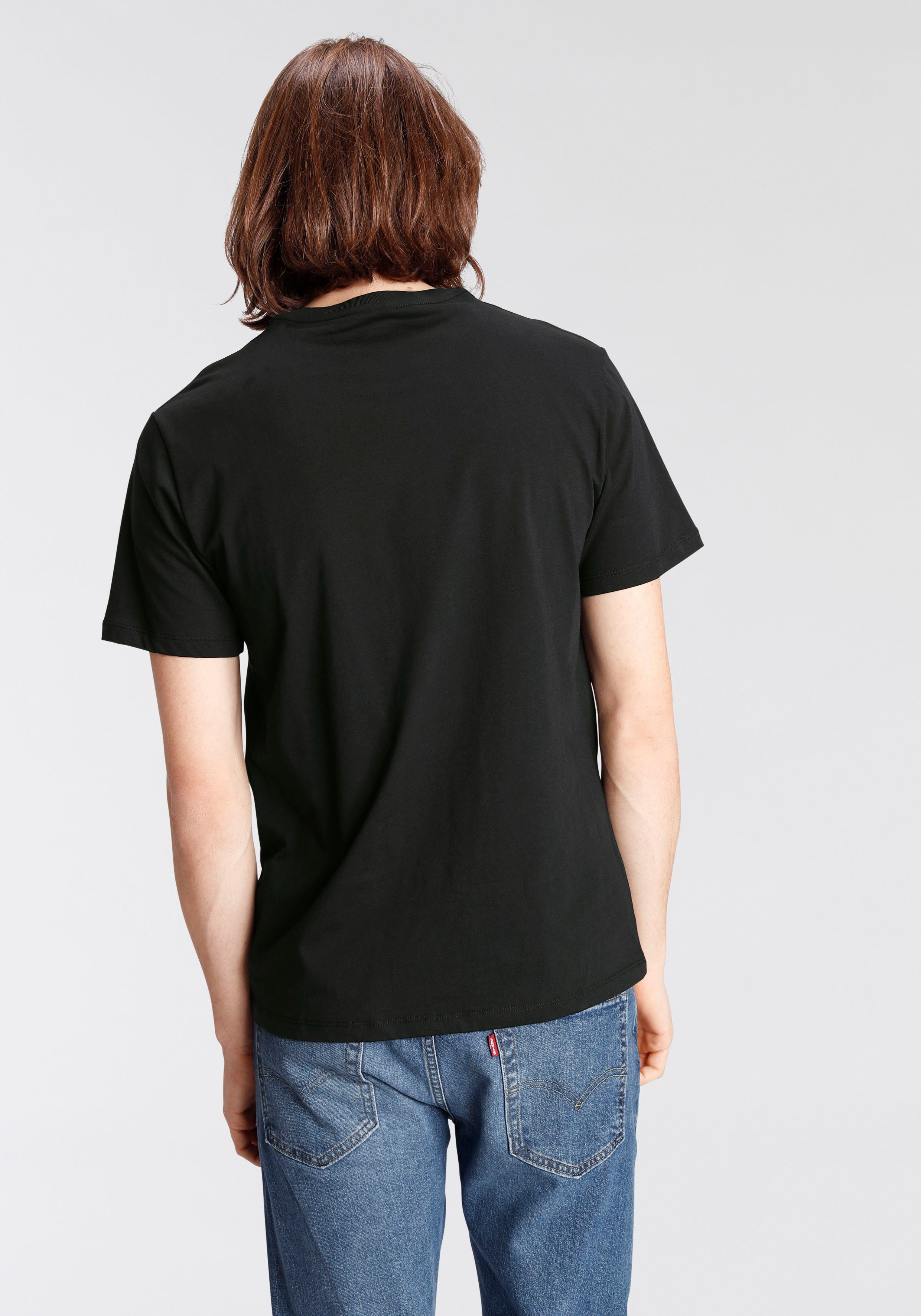 mit schwarz Levi's® T-Shirt Logo Logo-Front-Print Batwing Tee